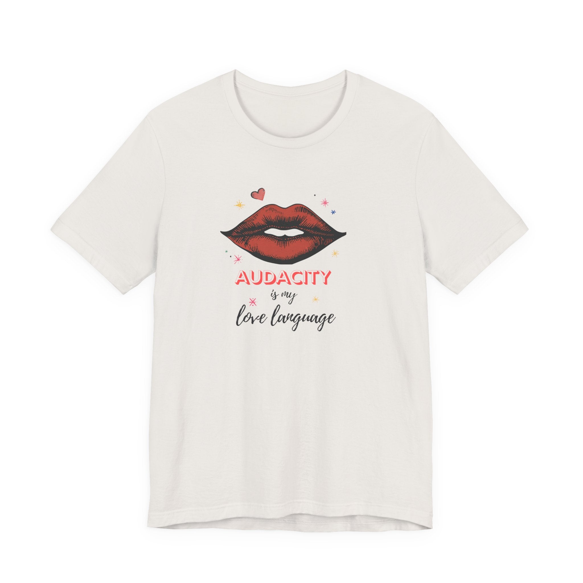 Audacity Is My Love Language Shirt, Kiss Lips Graphic Tee for Women, Bold Sassy Gift, Funny Confident T-Shirt, Statement Tee