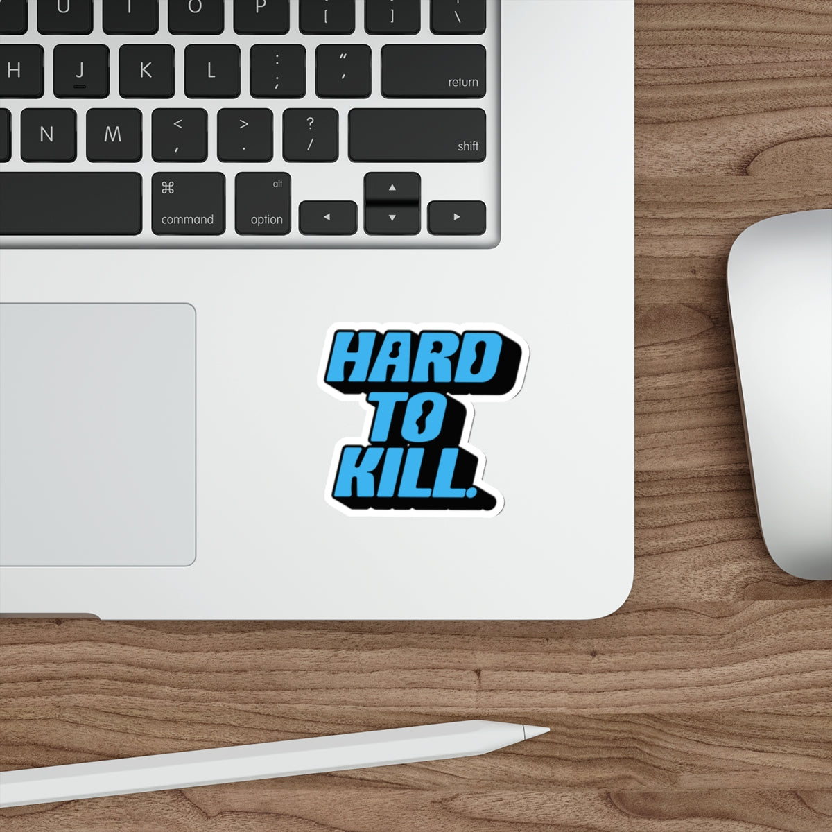 Hard To Kill Die-Cut Sticker - Blue & Black Retro Bold Decal