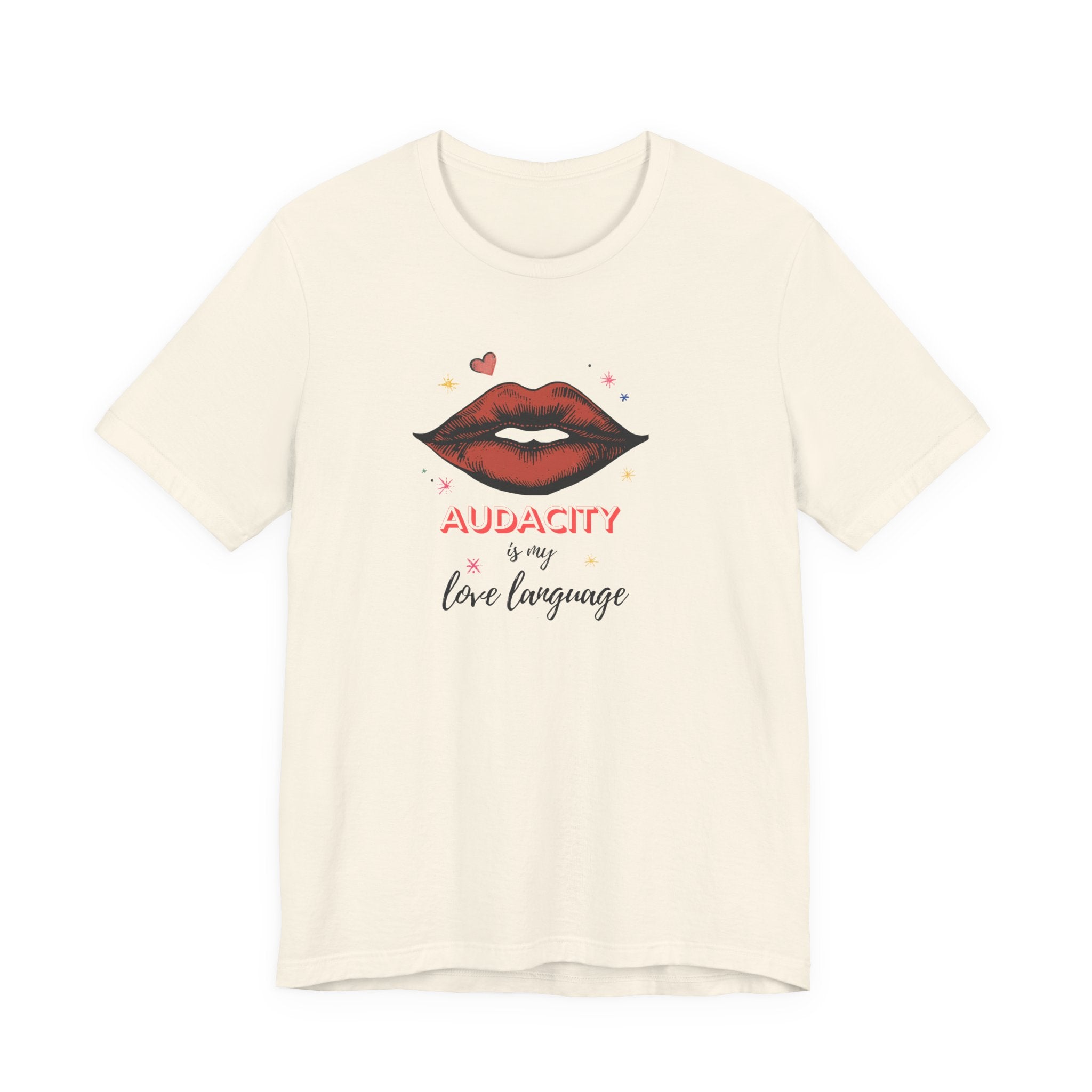 Audacity Is My Love Language Shirt, Kiss Lips Graphic Tee for Women, Bold Sassy Gift, Funny Confident T-Shirt, Statement Tee