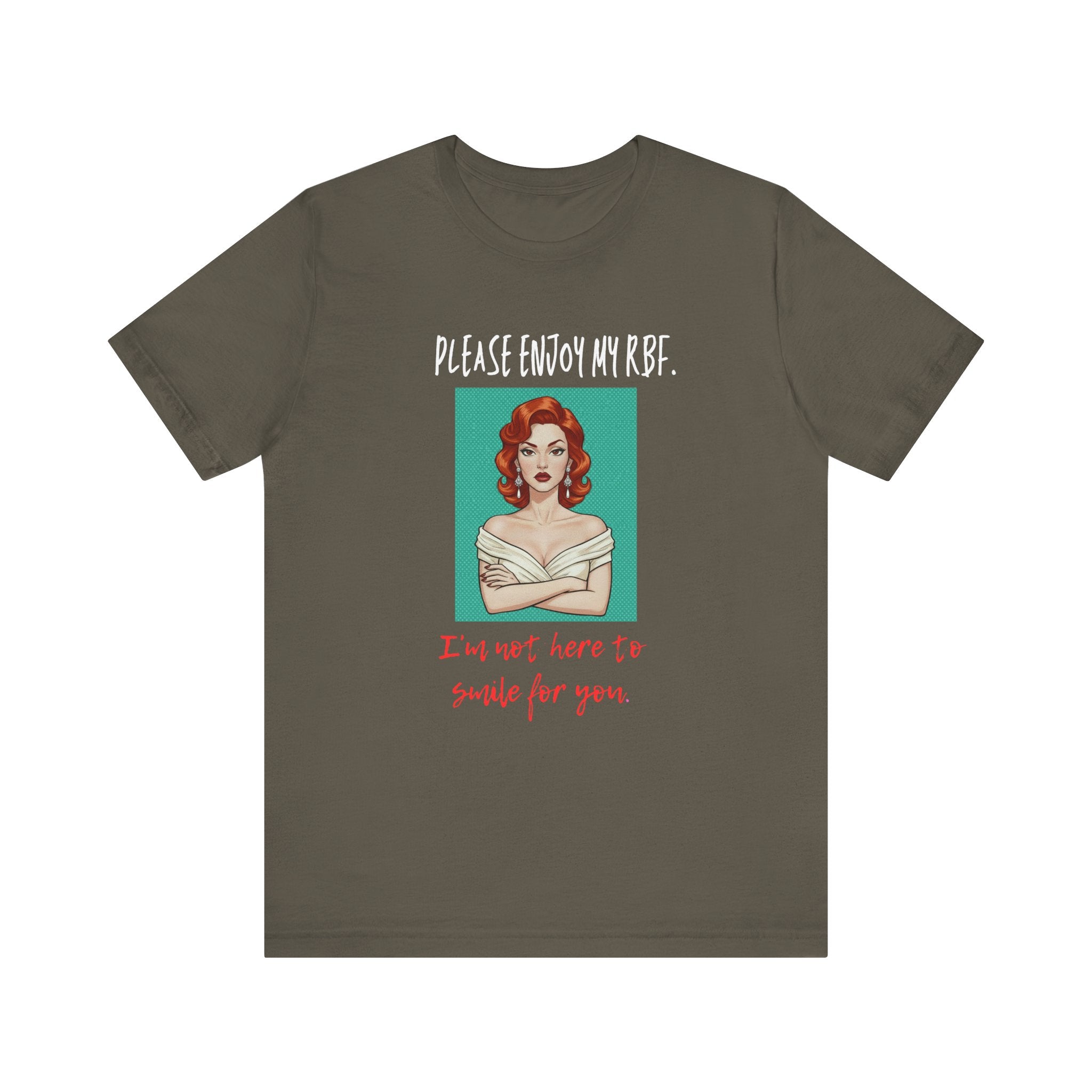 I'm Not Here To Smile For You Shirt, Sassy RBF Pop Art Tee Women, Funny Resting Face Gift for Her, Retro Comic T-Shirt