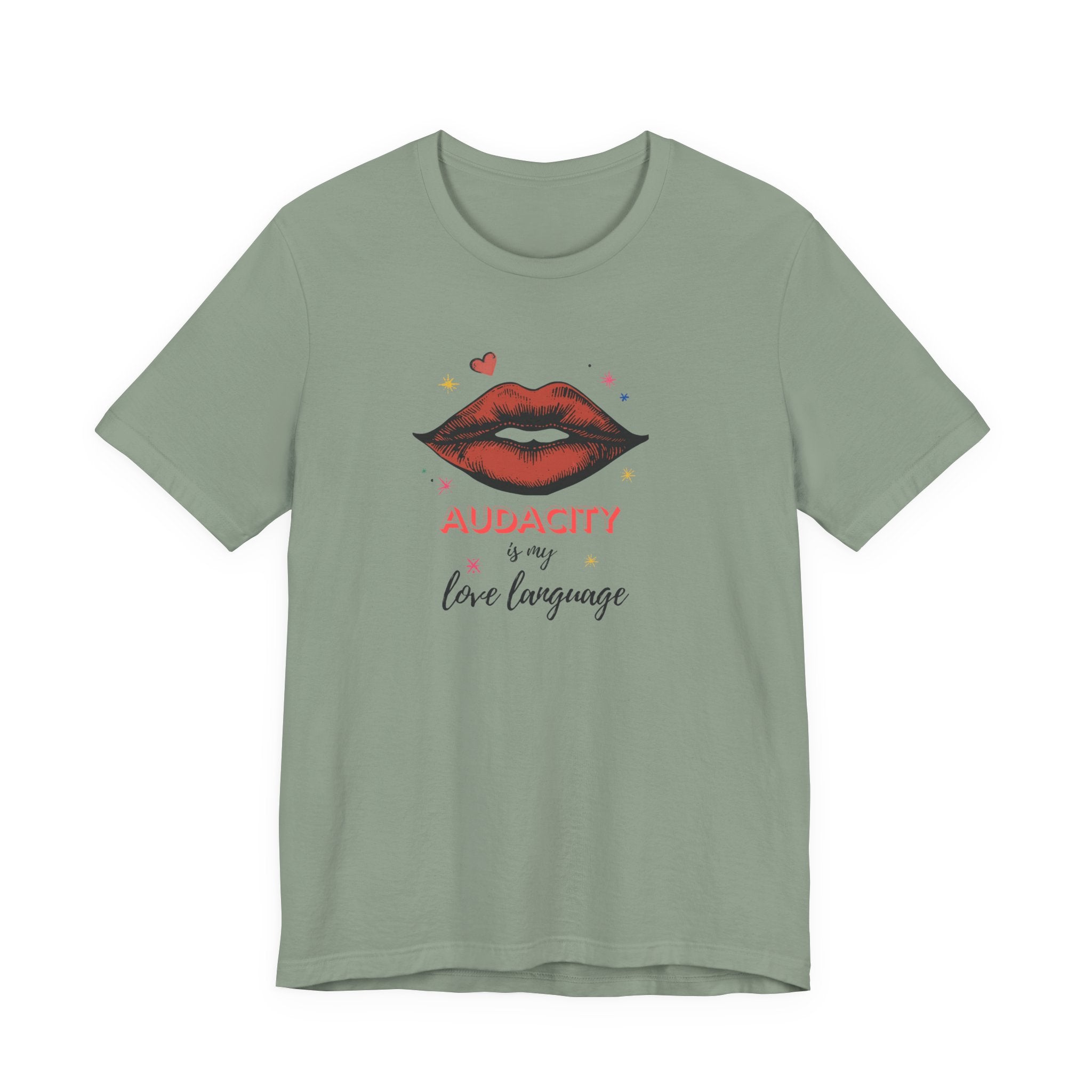 Audacity Is My Love Language Shirt, Kiss Lips Graphic Tee for Women, Bold Sassy Gift, Funny Confident T-Shirt, Statement Tee