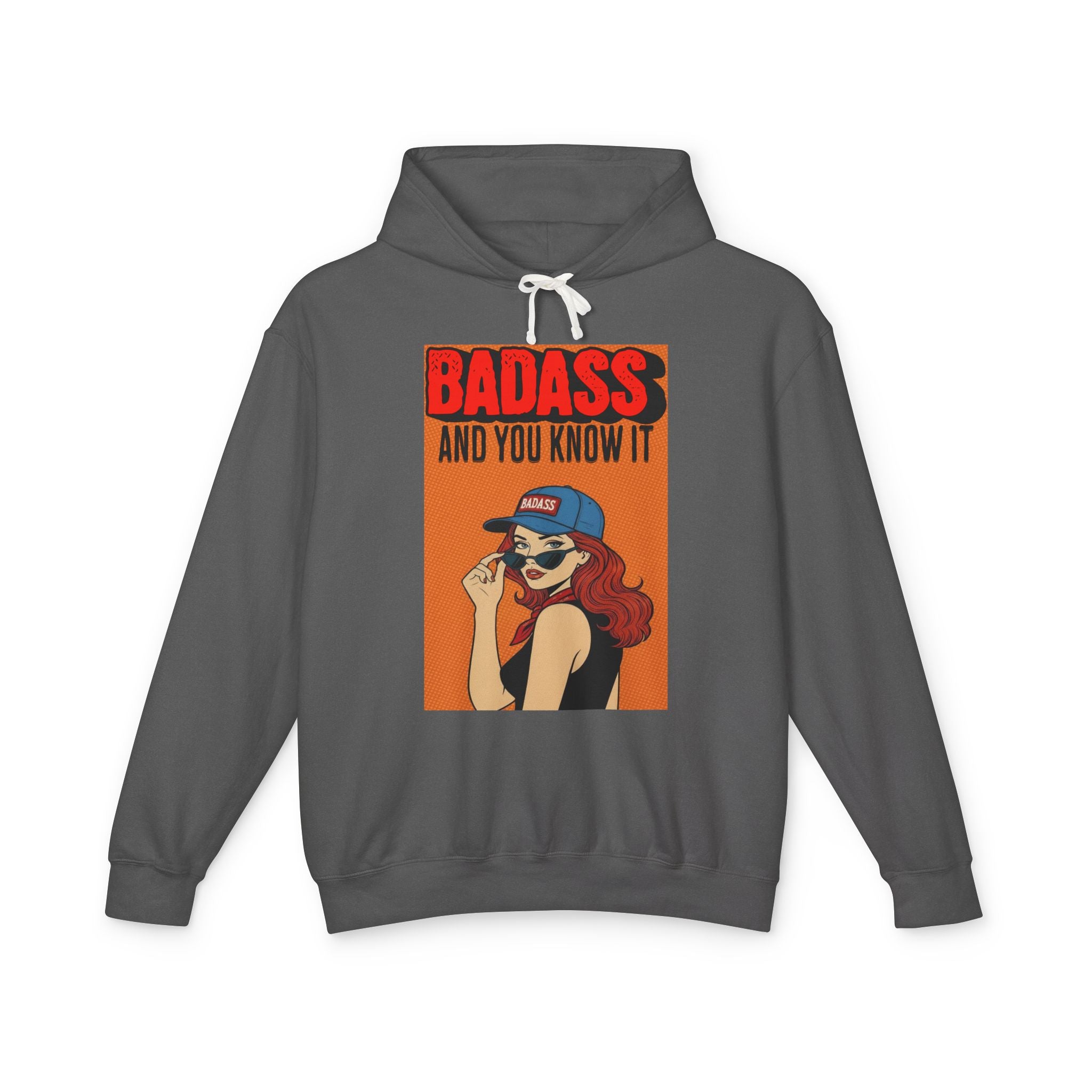 Badass And You Know It Hoodie, Retro Pop Art Comic Sweatshirt Women, Sassy Cowgirl Gift for Her, Confident Hooded Sweatshirt