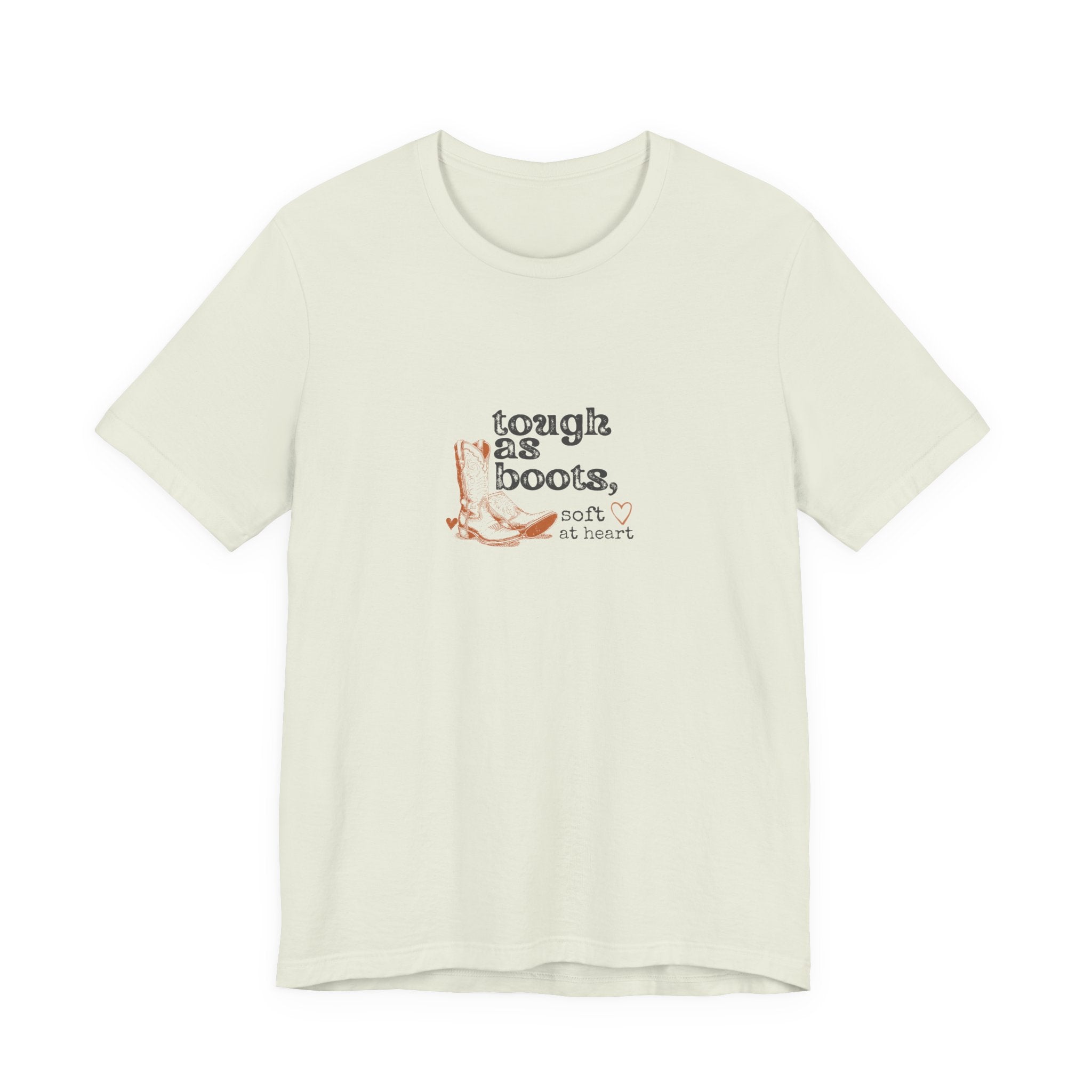 Tough As Boots Soft At Heart Shirt, Western Boots Graphic Tee, Country Gift for Her, Cowgirl T-Shirt, Statement Tee