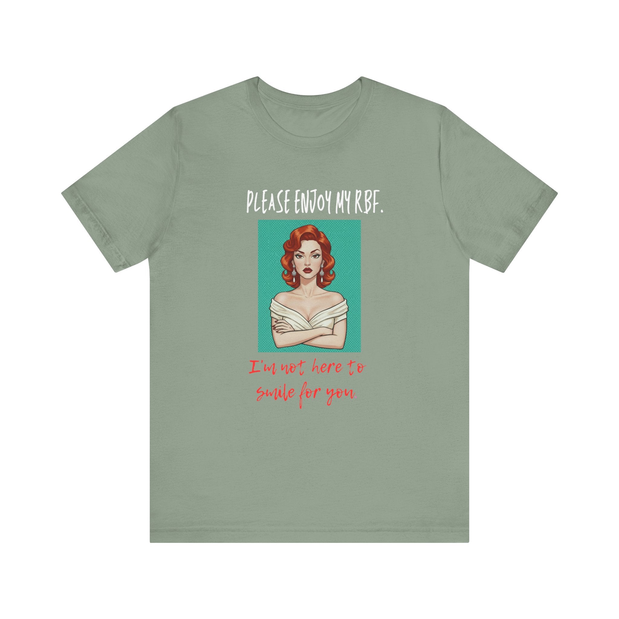 I'm Not Here To Smile For You Shirt, Sassy RBF Pop Art Tee Women, Funny Resting Face Gift for Her, Retro Comic T-Shirt