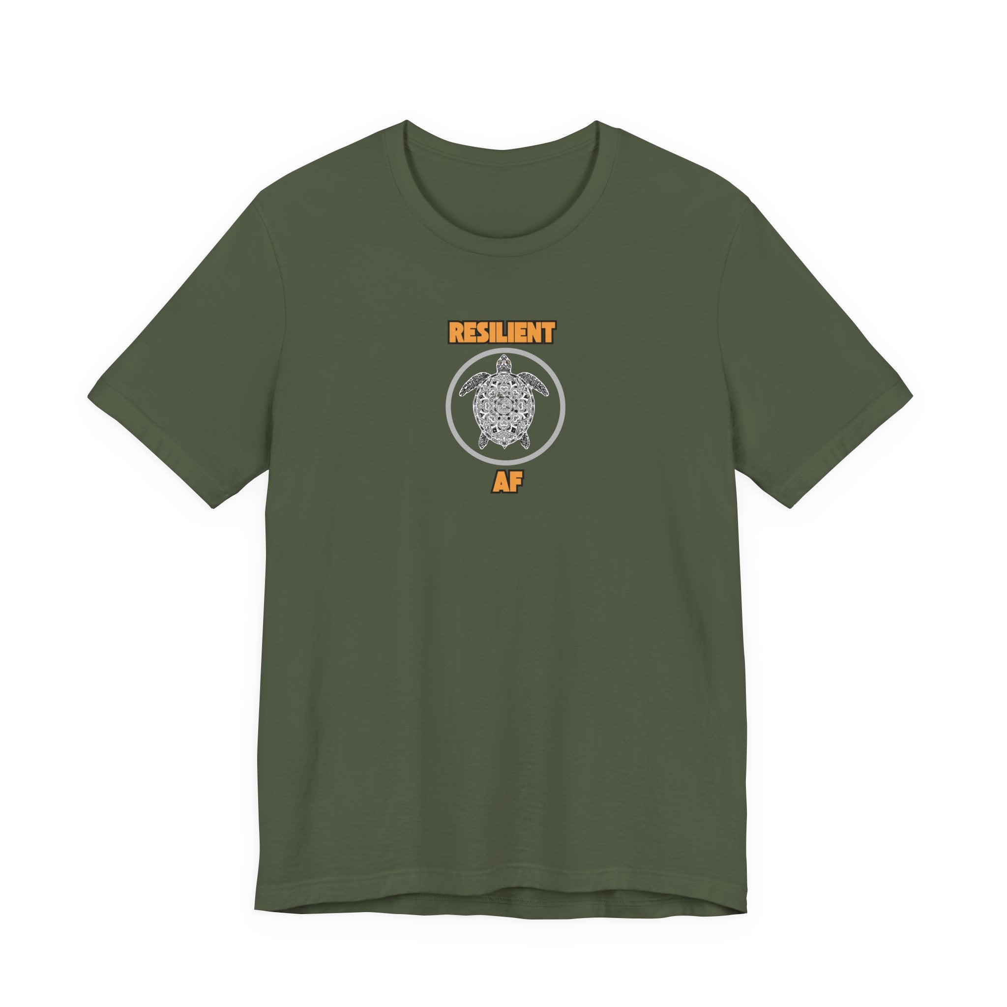 Resilient AF Shirt, Turtle Graphic Tee Women, Resilience Gift for Her, Strong Woman T-Shirt, Empowerment Tee