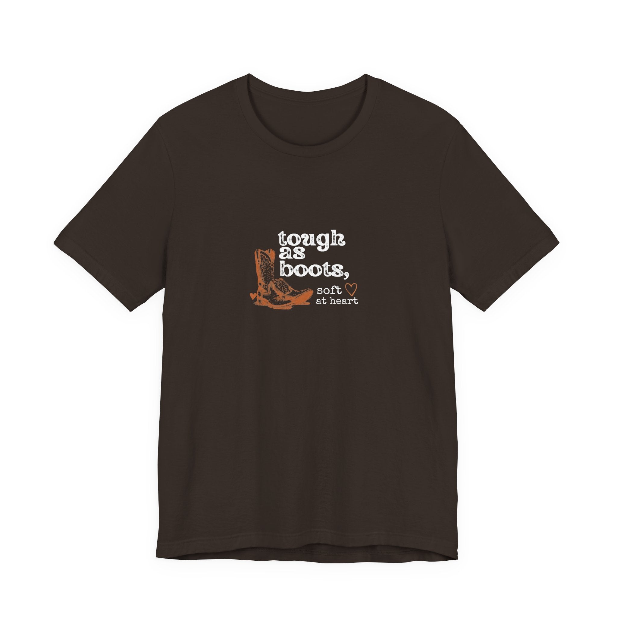 Tough As Boots Soft At Heart Shirt, Western Boots Graphic Tee, Country Gift for Her, Cowgirl T-Shirt, Statement Tee