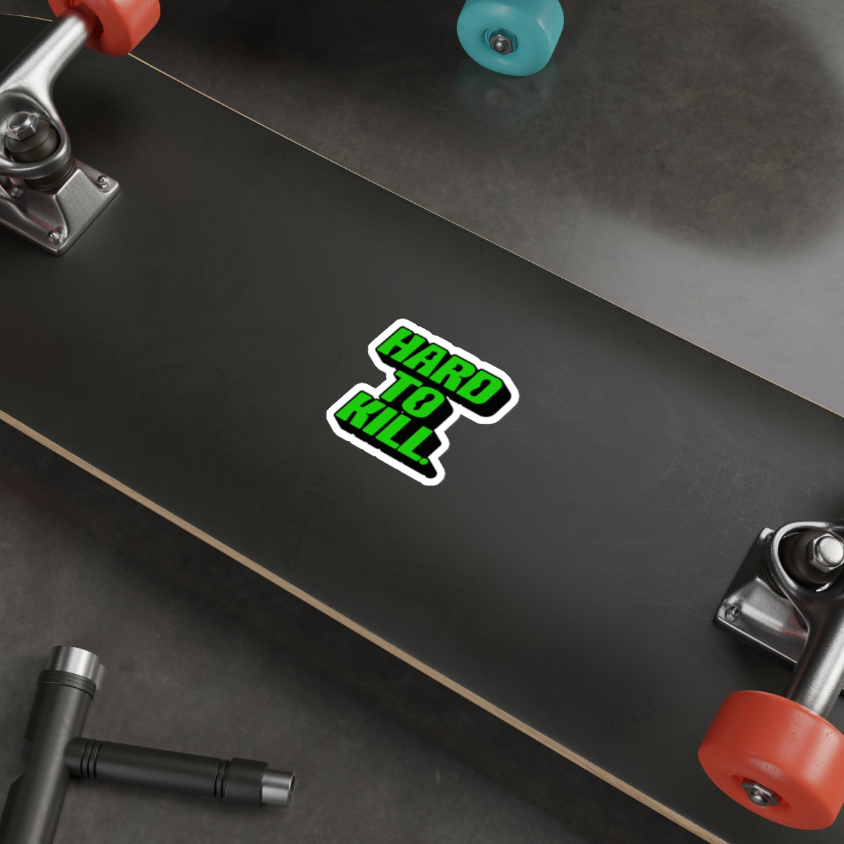 Hard To Kill Die-Cut Sticker - Green & Black Retro Bold Decal