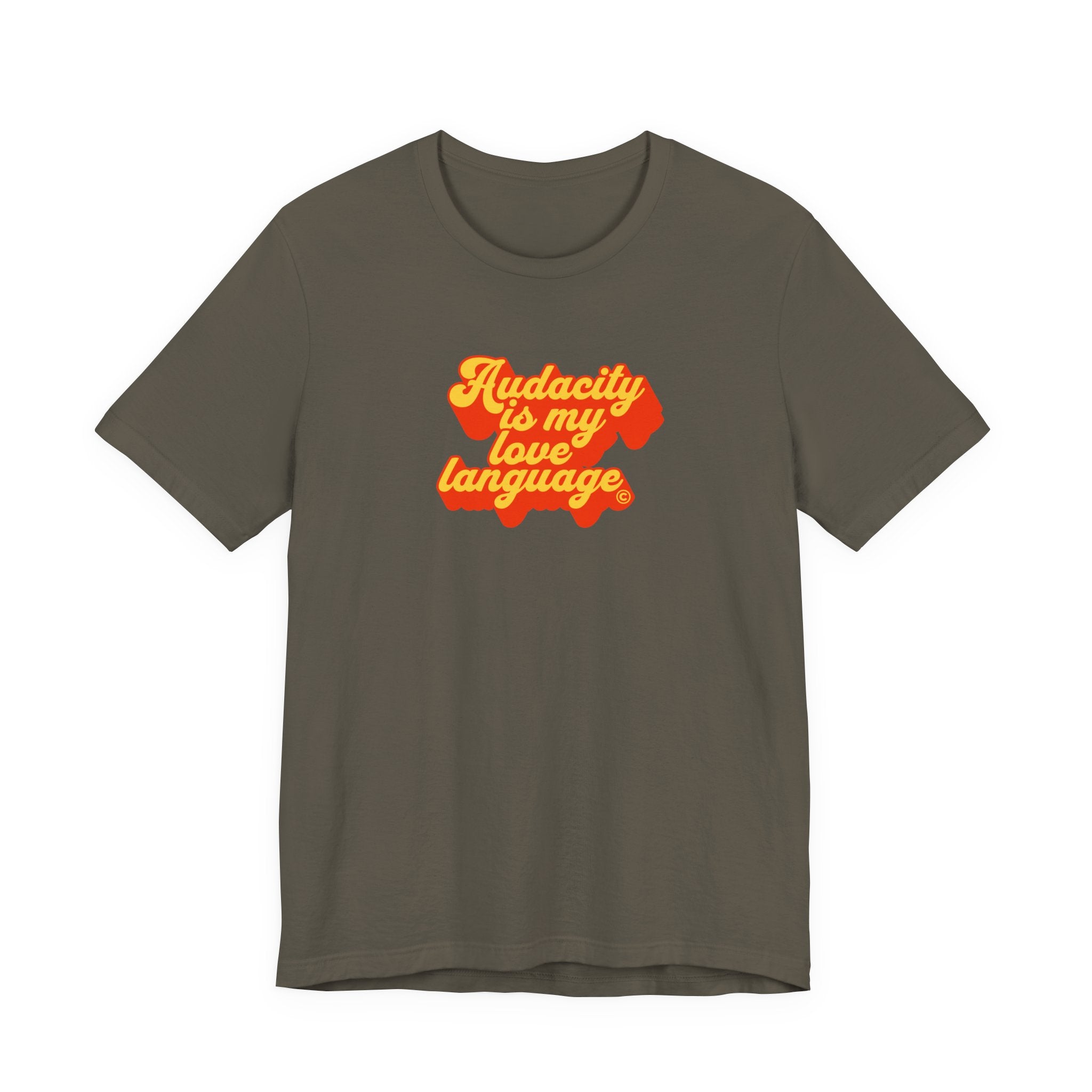Audacity Is My Love Language Shirt, Retro Funny Tee Women, Bold Sassy Gift, Confident T-Shirt, Purple Statement Tee