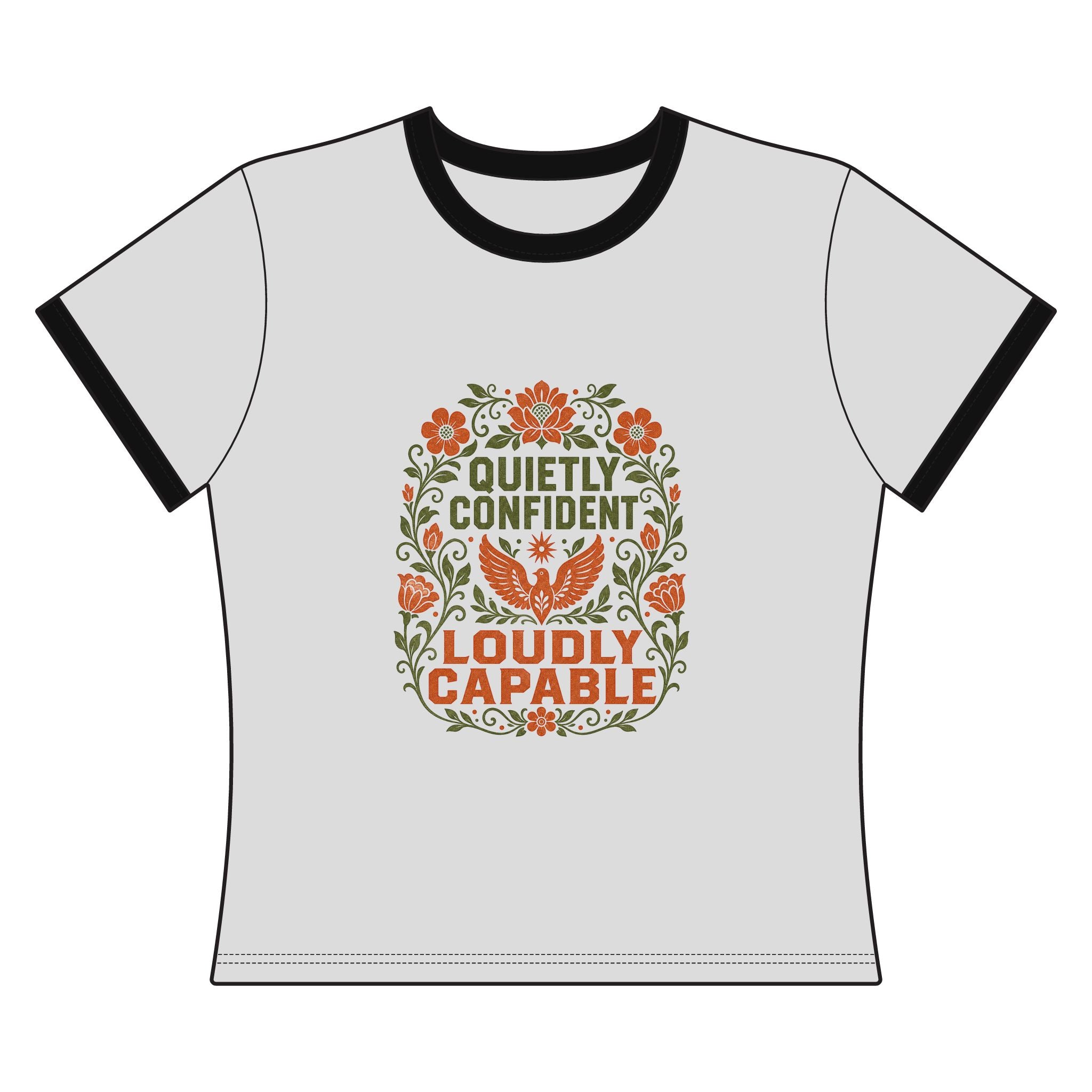 Quietly Confident, Loudly Capable Ringer Tee
