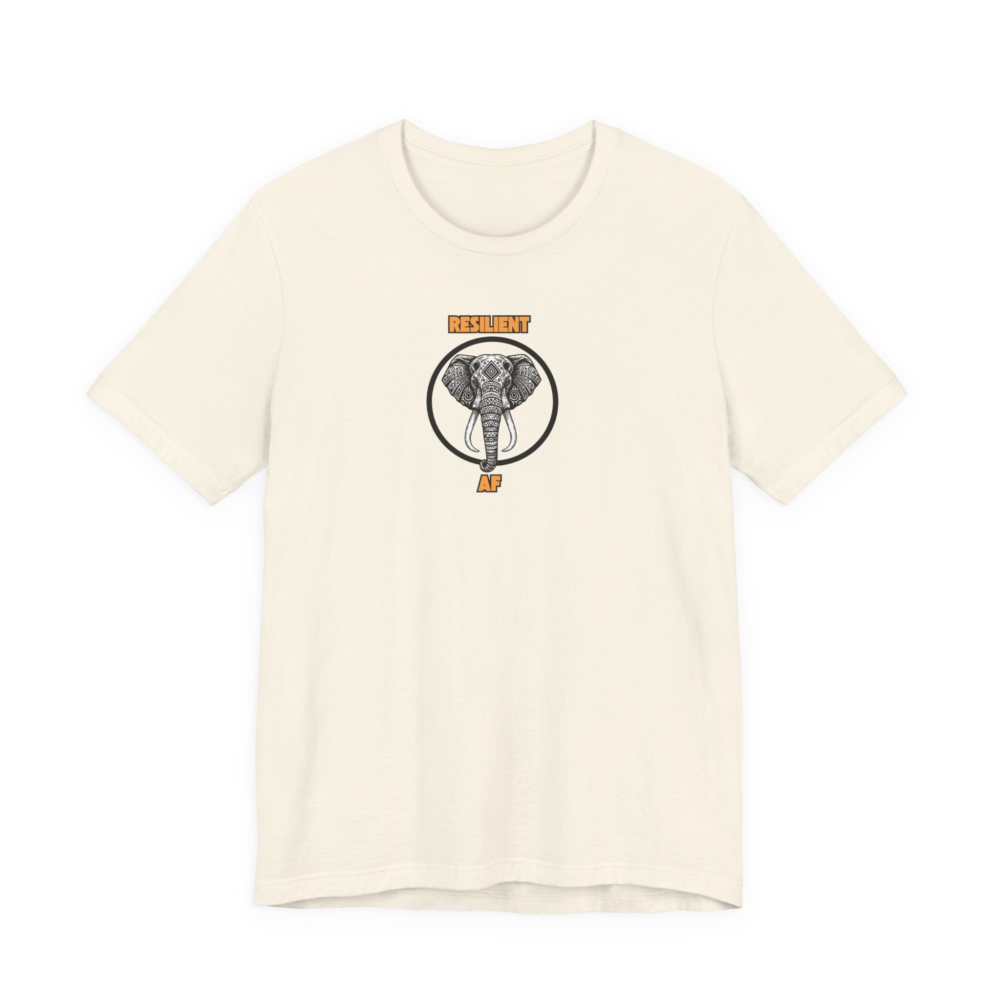 Resilient AF Shirt, Elephant Graphic Tee Women, Resilience Gift for Her, Strong Woman T-Shirt, Empowerment Tee