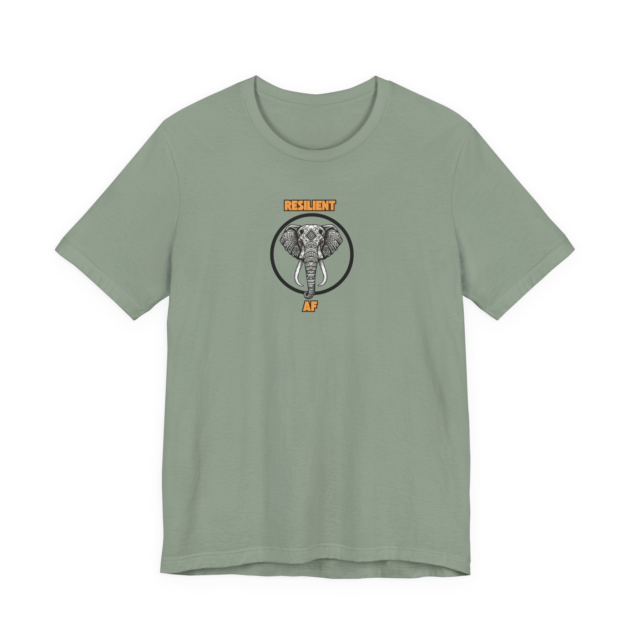 Resilient AF Shirt, Elephant Graphic Tee Women, Resilience Gift for Her, Strong Woman T-Shirt, Empowerment Tee