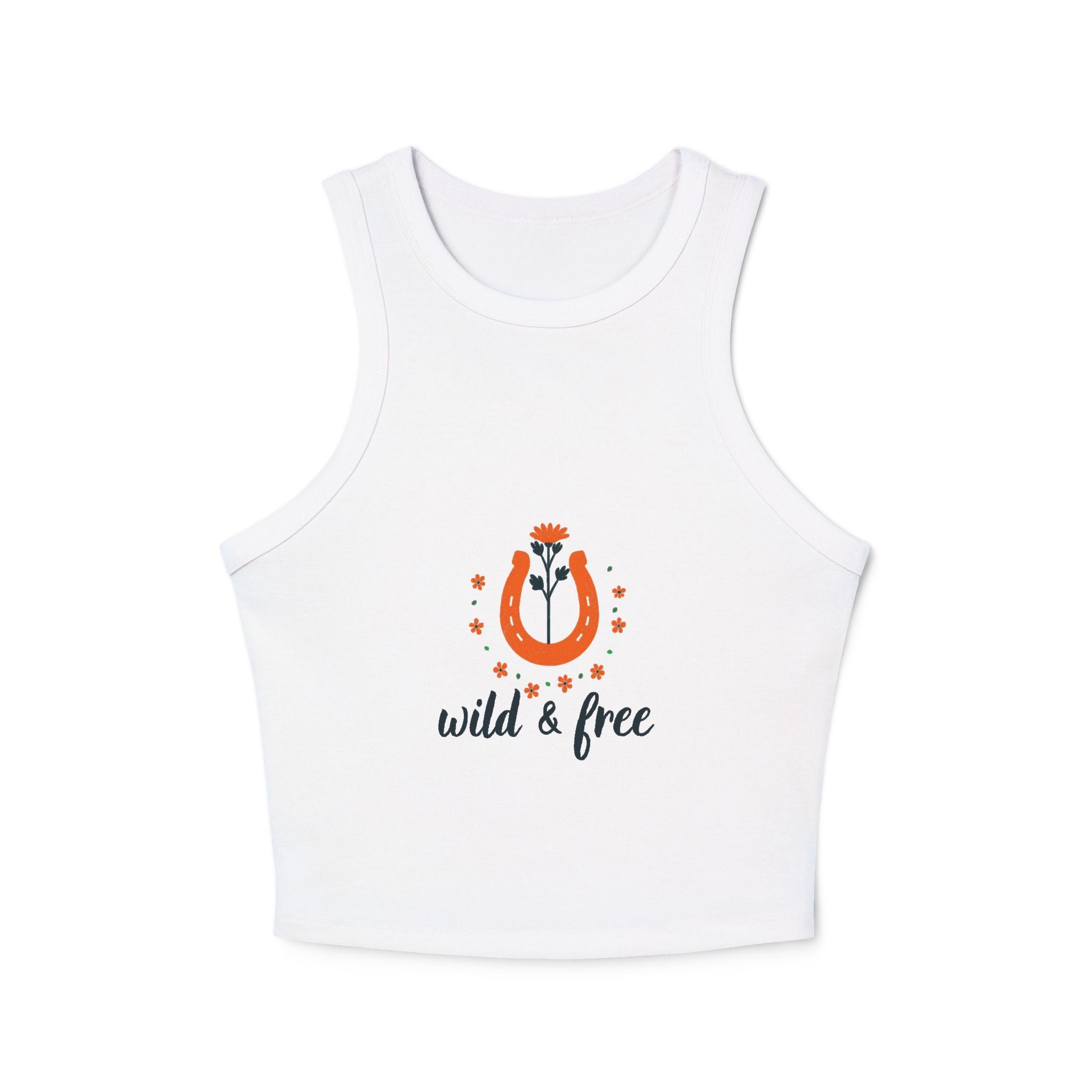 Wild & Free Horseshoe Floral Racer Tank