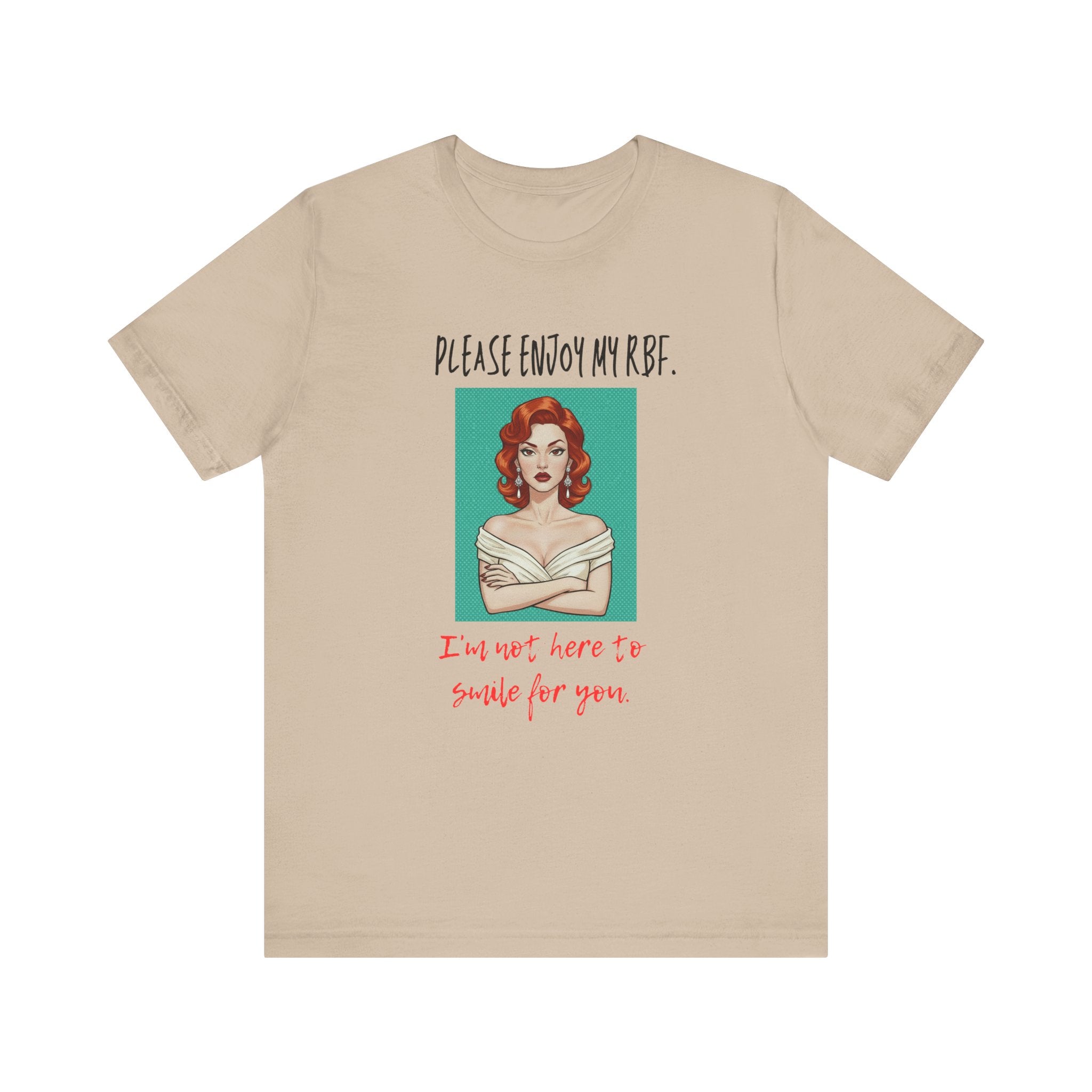 I'm Not Here To Smile For You Shirt, Sassy RBF Pop Art Tee Women, Funny Resting Face Gift for Her, Retro Comic T-Shirt