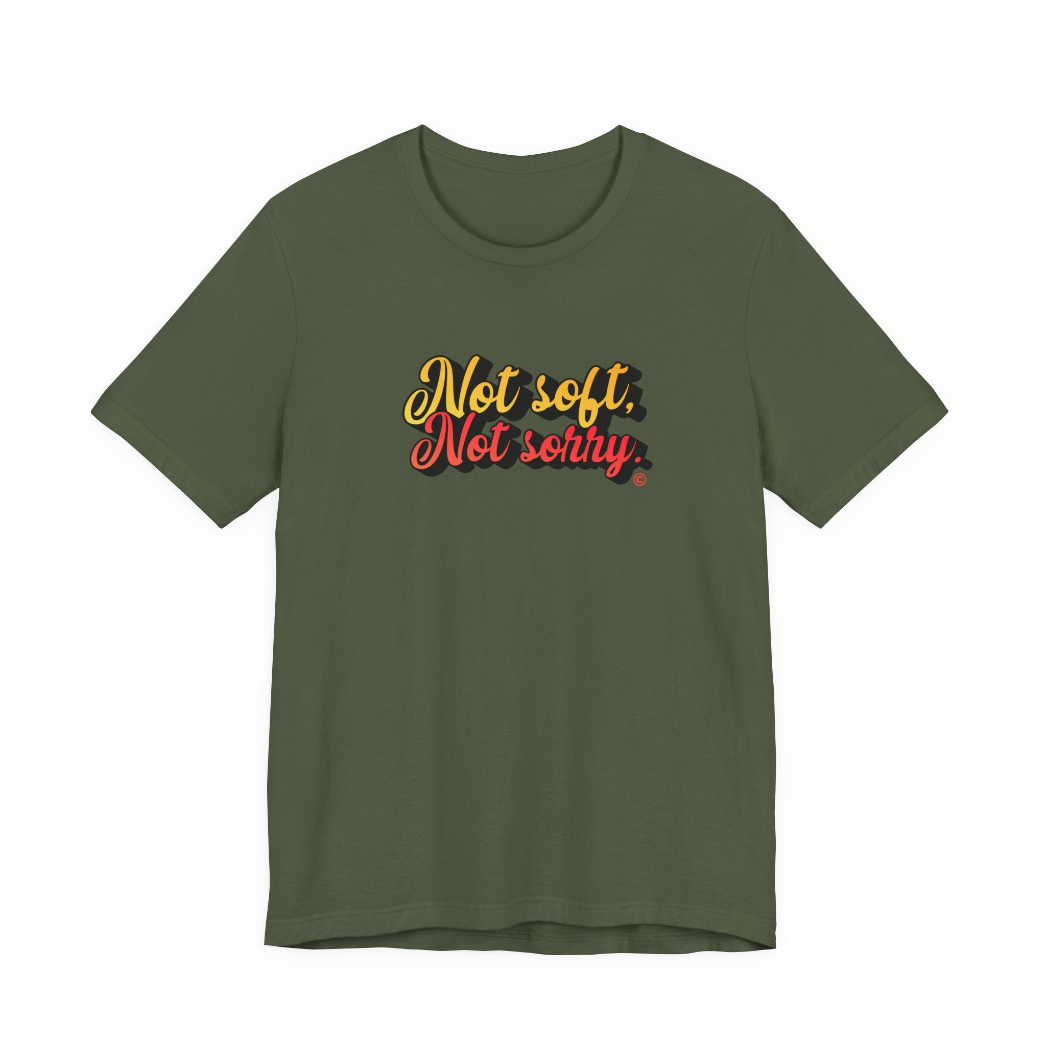 Not Soft Not Sorry Shirt, Retro Script Empowerment Tee Women, Strong Woman Gift, Feminist T-Shirt, Bold Statement Tee