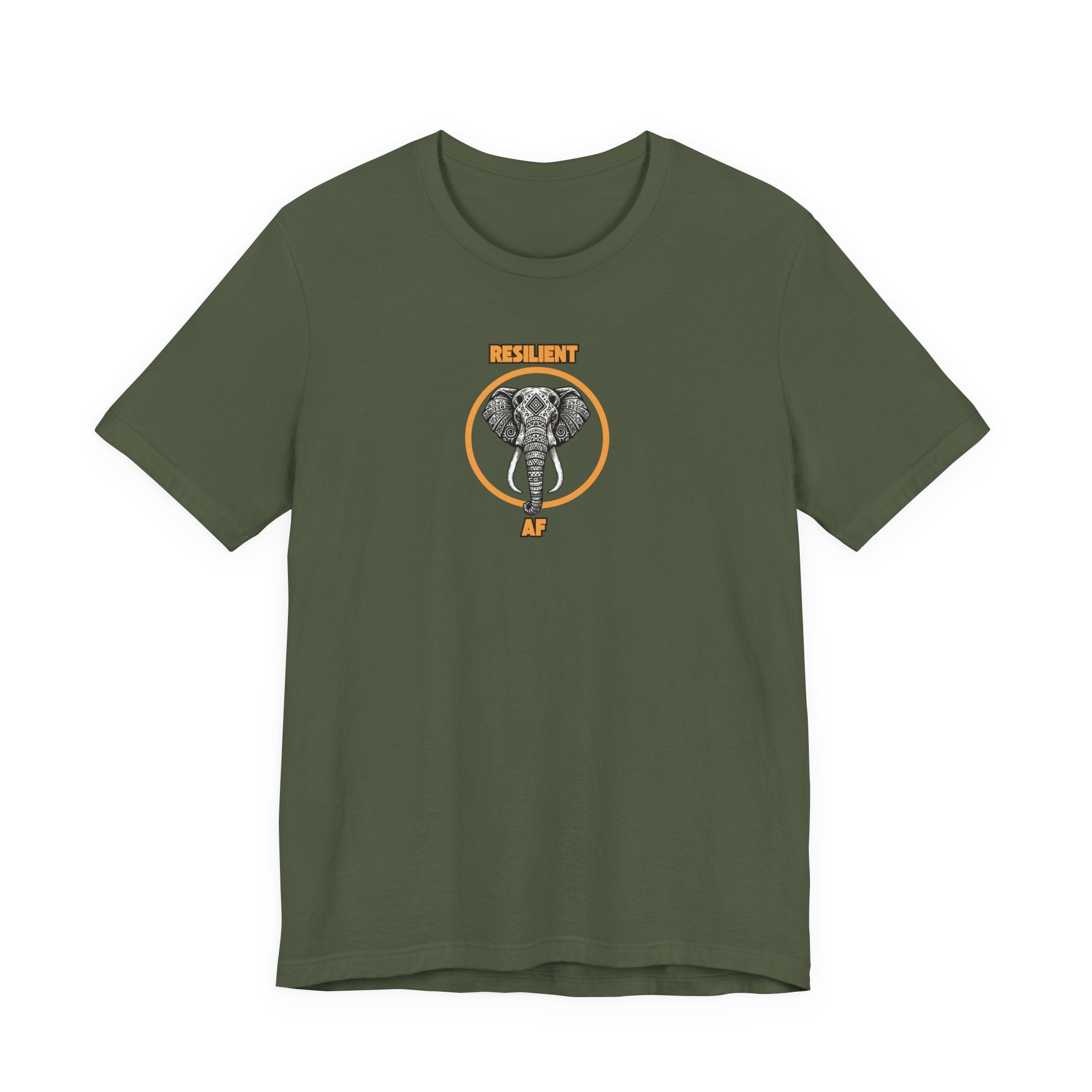 Resilient AF Shirt, Elephant Graphic Tee Women, Resilience Gift for Her, Strong Woman T-Shirt, Empowerment Tee