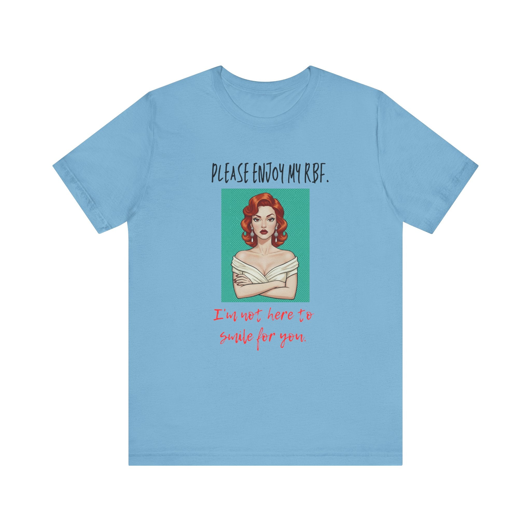 I'm Not Here To Smile For You Shirt, Sassy RBF Pop Art Tee Women, Funny Resting Face Gift for Her, Retro Comic T-Shirt