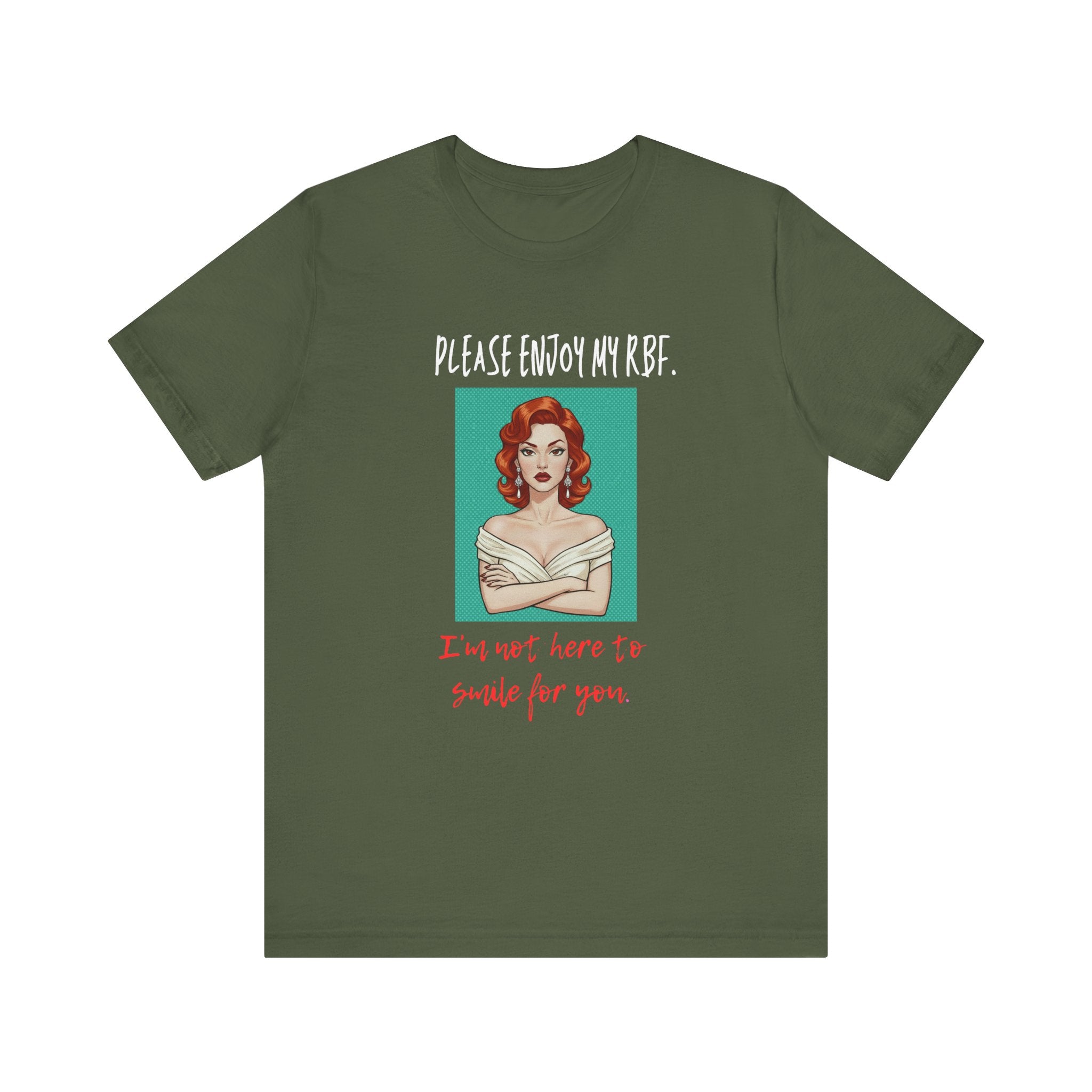 I'm Not Here To Smile For You Shirt, Sassy RBF Pop Art Tee Women, Funny Resting Face Gift for Her, Retro Comic T-Shirt