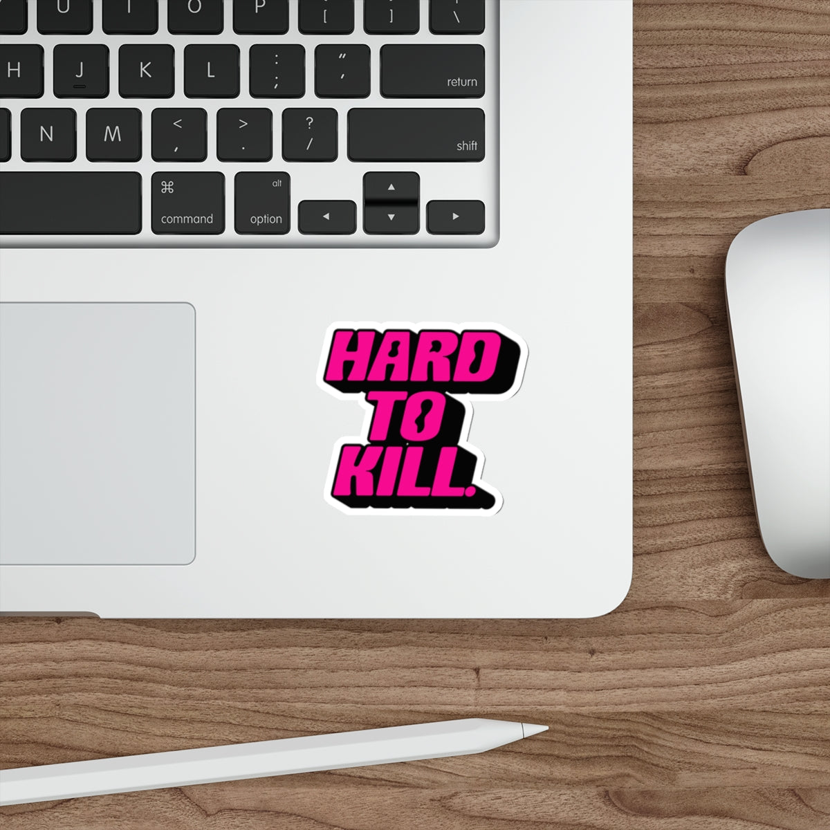 Hard To Kill Die-Cut Sticker - Pink & Black Retro Bold Decal