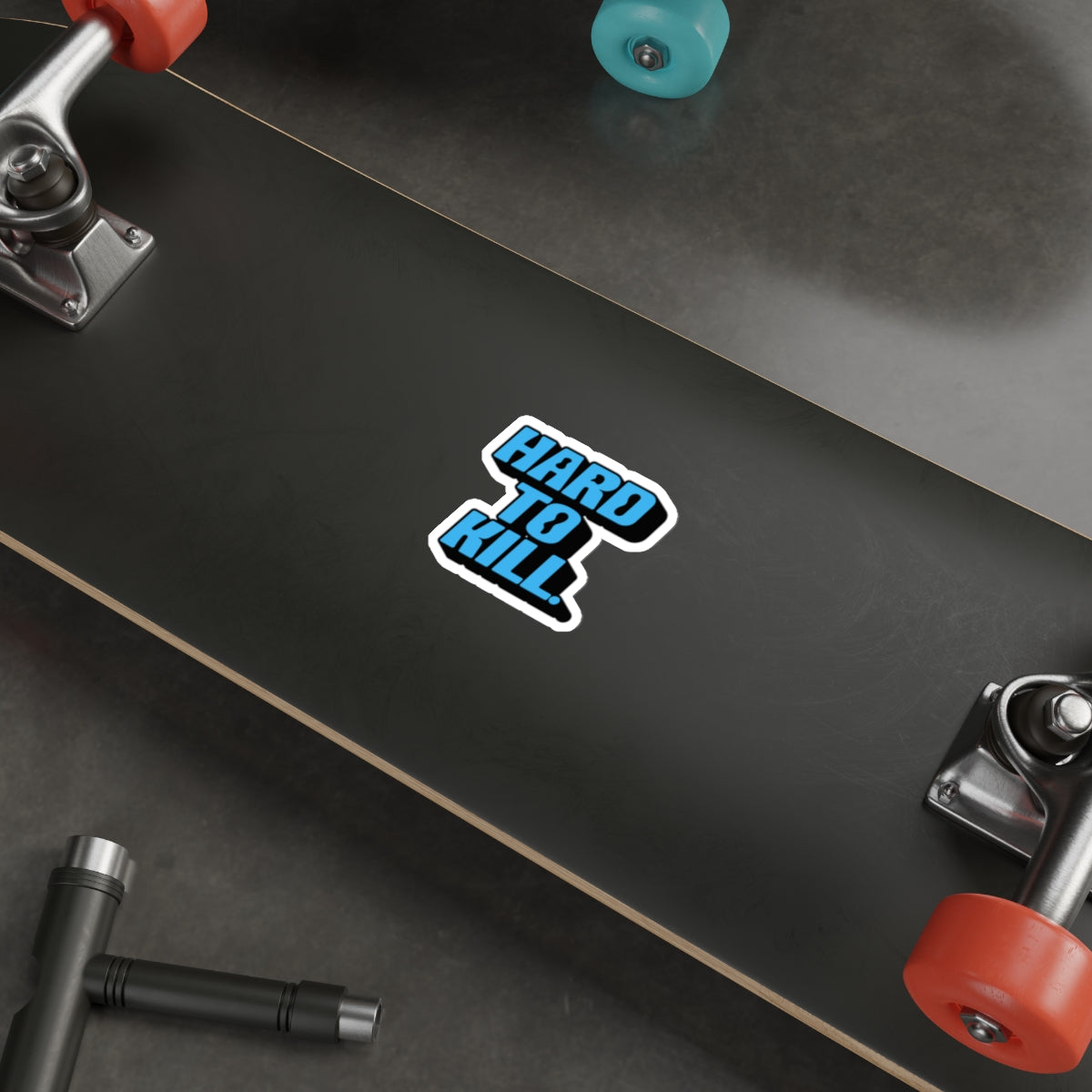 Hard To Kill Die-Cut Sticker - Blue & Black Retro Bold Decal