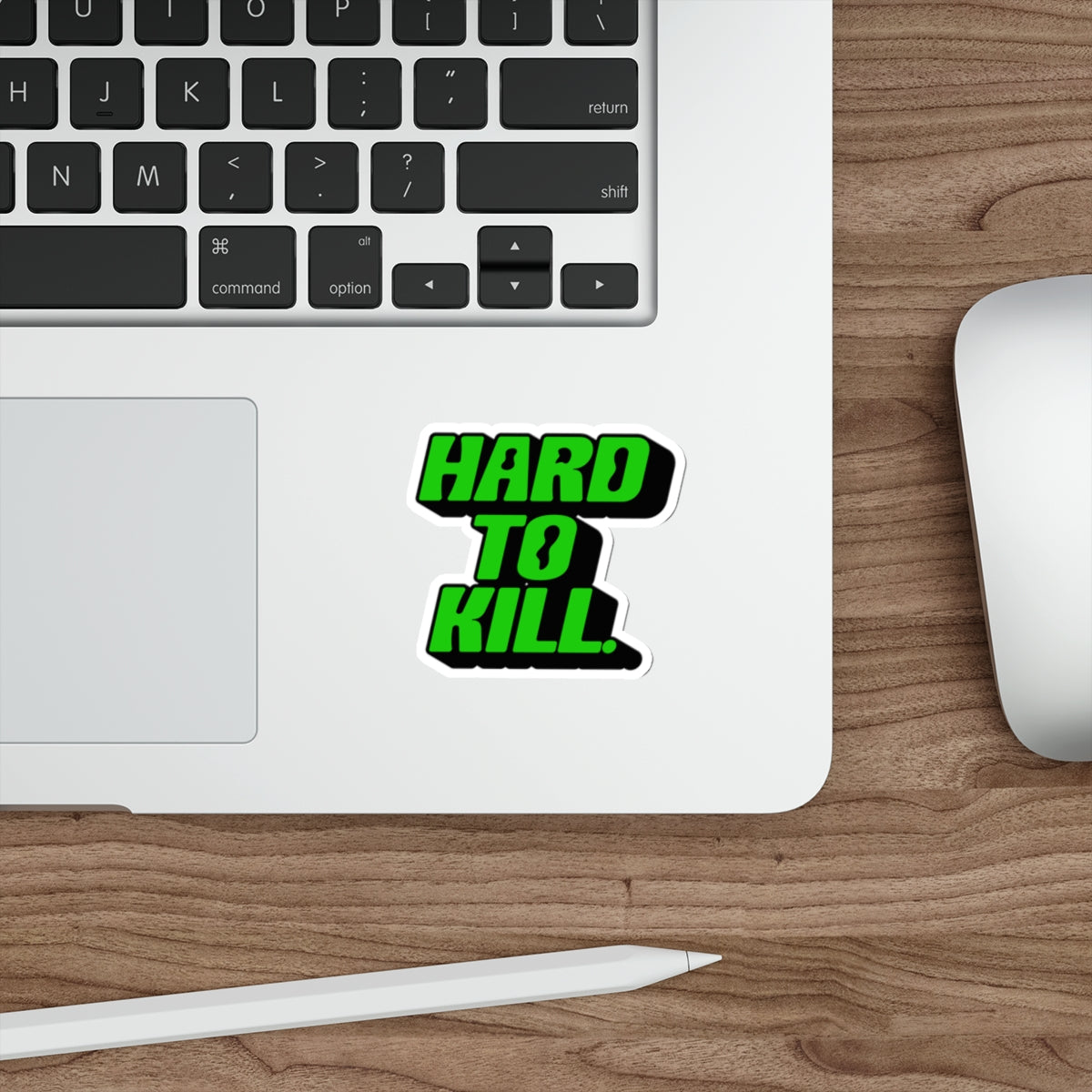 Hard To Kill Die-Cut Sticker - Green & Black Retro Bold Decal