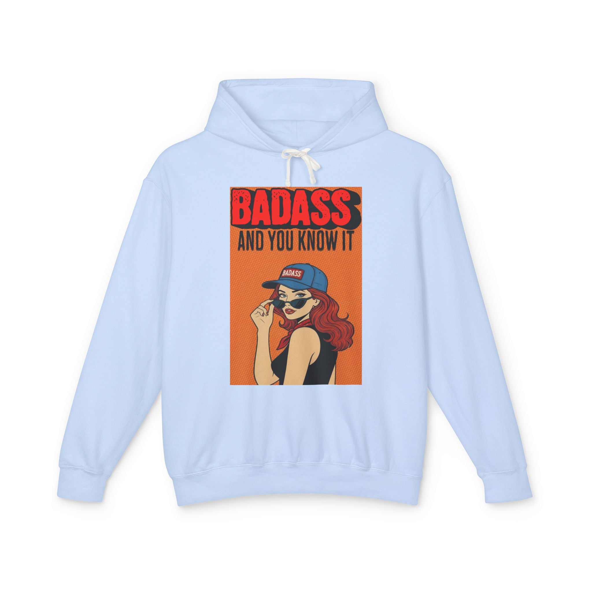 Badass And You Know It Hoodie, Retro Pop Art Comic Sweatshirt Women, Sassy Cowgirl Gift for Her, Confident Hooded Sweatshirt