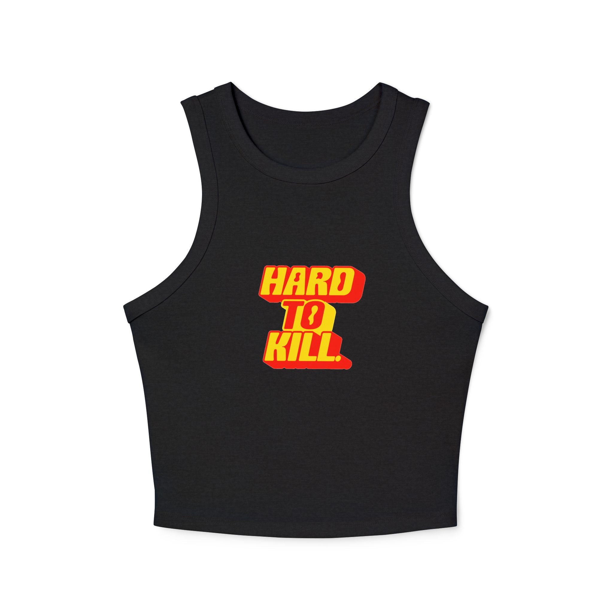 Hard To Kill graphic Tank Top (Yellow on Red)