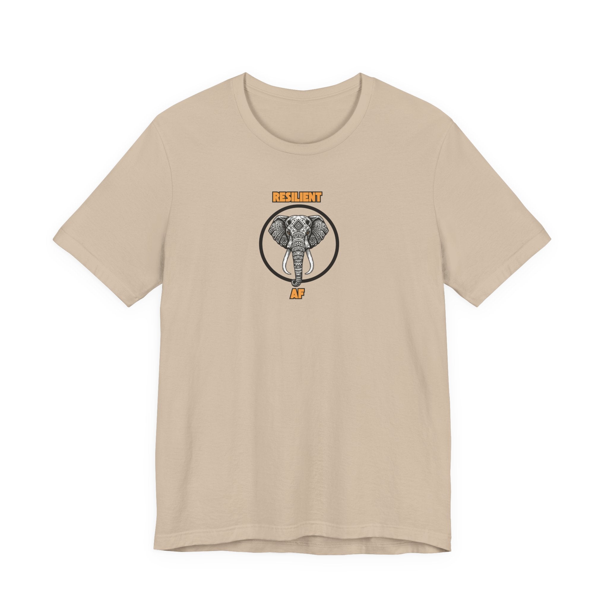 Resilient AF Shirt, Elephant Graphic Tee Women, Resilience Gift for Her, Strong Woman T-Shirt, Empowerment Tee