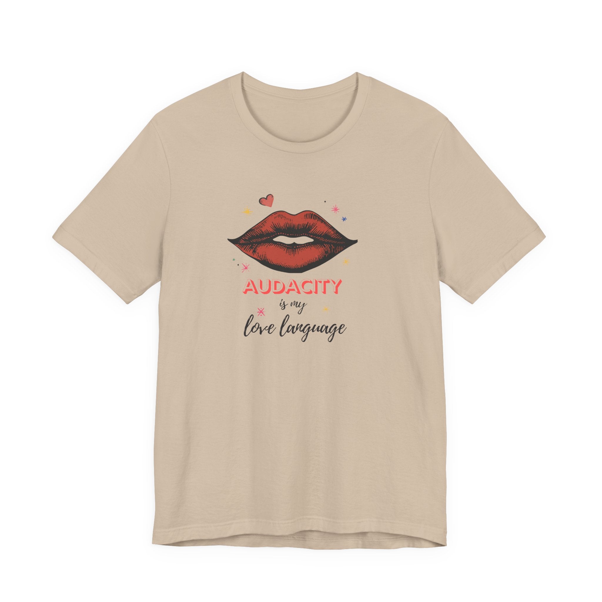 Audacity Is My Love Language Shirt, Kiss Lips Graphic Tee for Women, Bold Sassy Gift, Funny Confident T-Shirt, Statement Tee