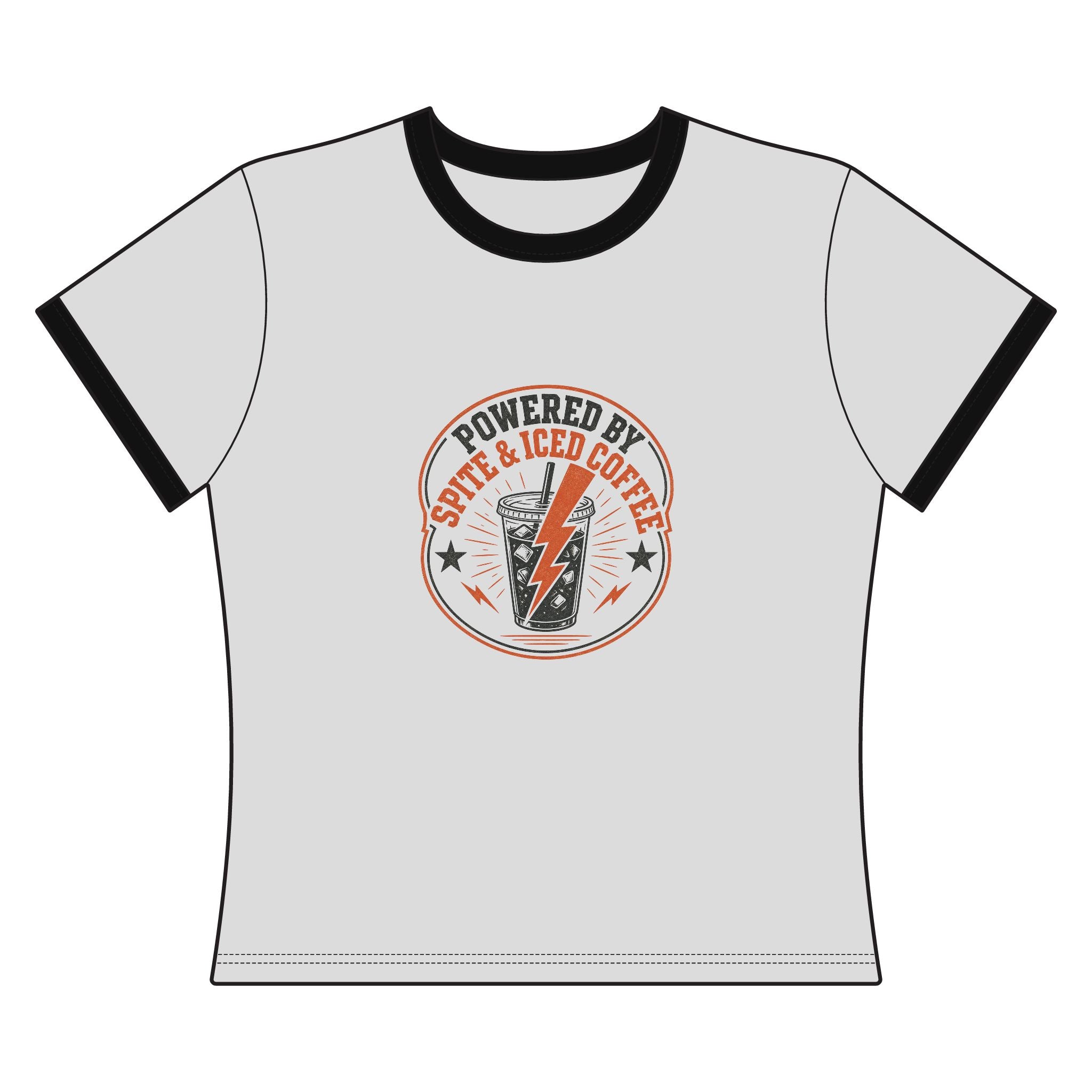 Powered By Spite & Iced Coffee Ringer Tee