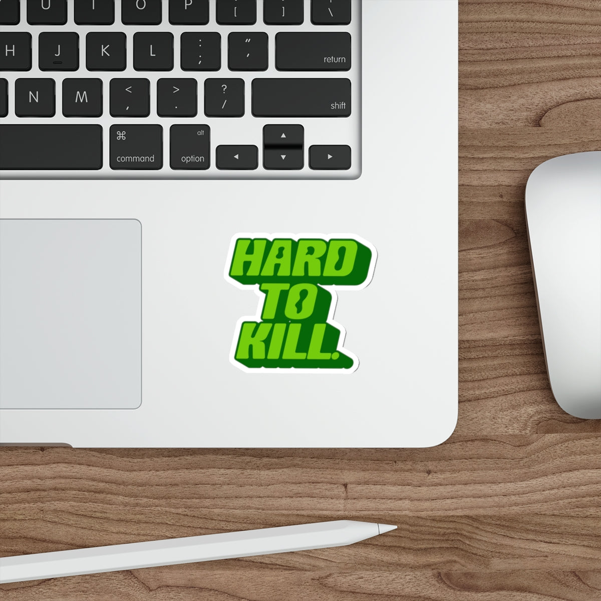 Hard To Kill Die-Cut Sticker - Green on Green Retro Bold Decal