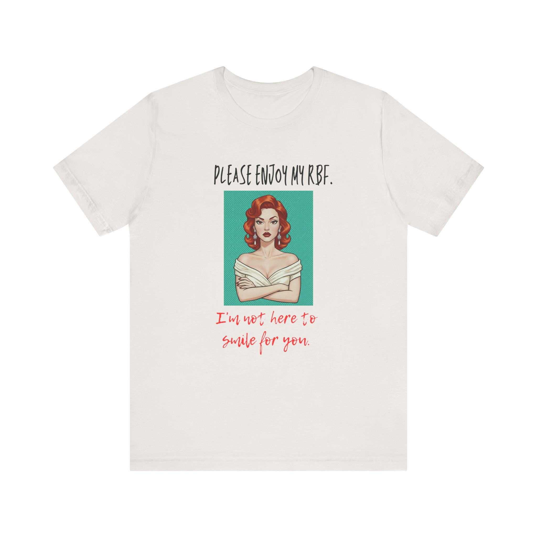 I'm Not Here To Smile For You Shirt, Sassy RBF Pop Art Tee Women, Funny Resting Face Gift for Her, Retro Comic T-Shirt