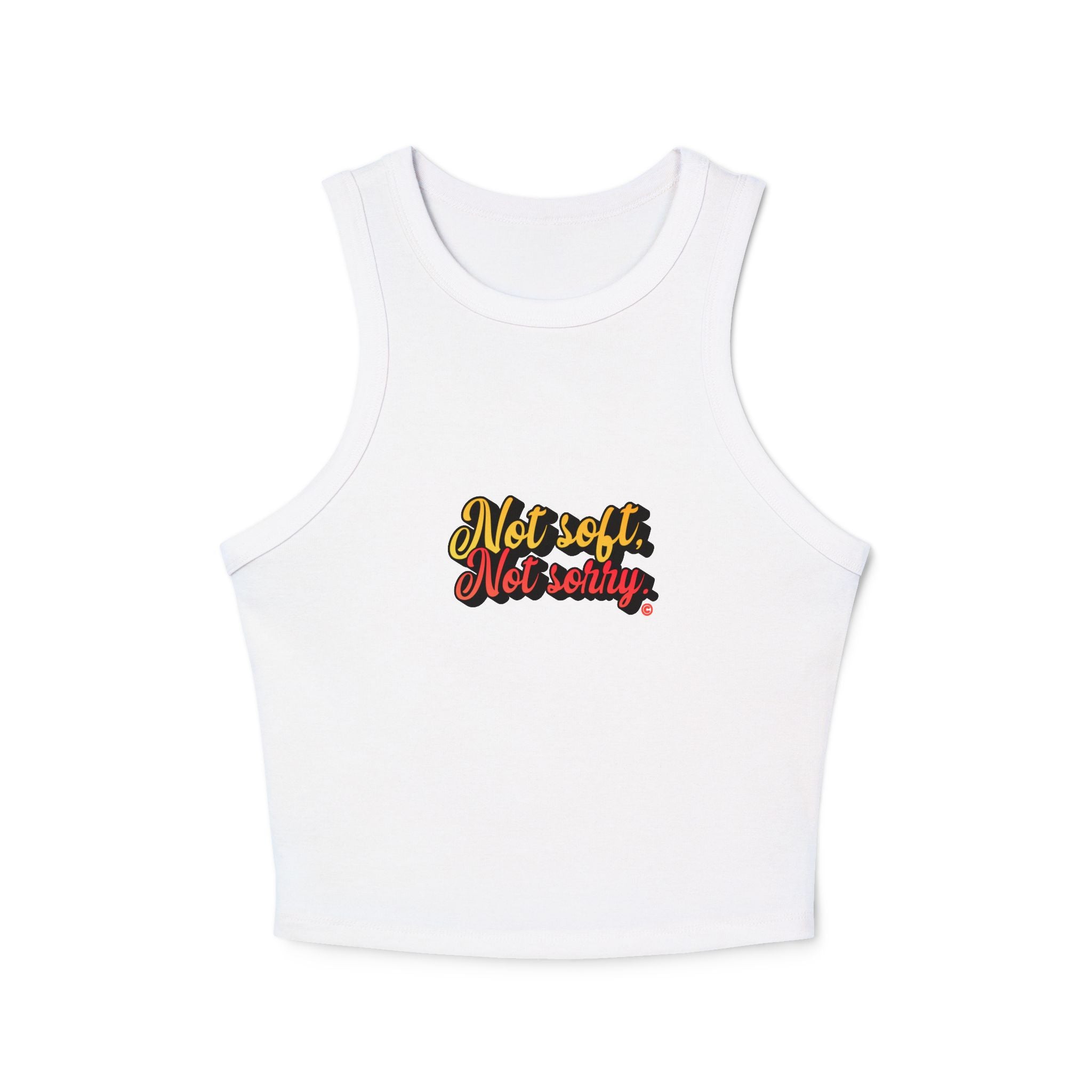 Not Soft, Not Sorry Tank Top (Gold and Red)