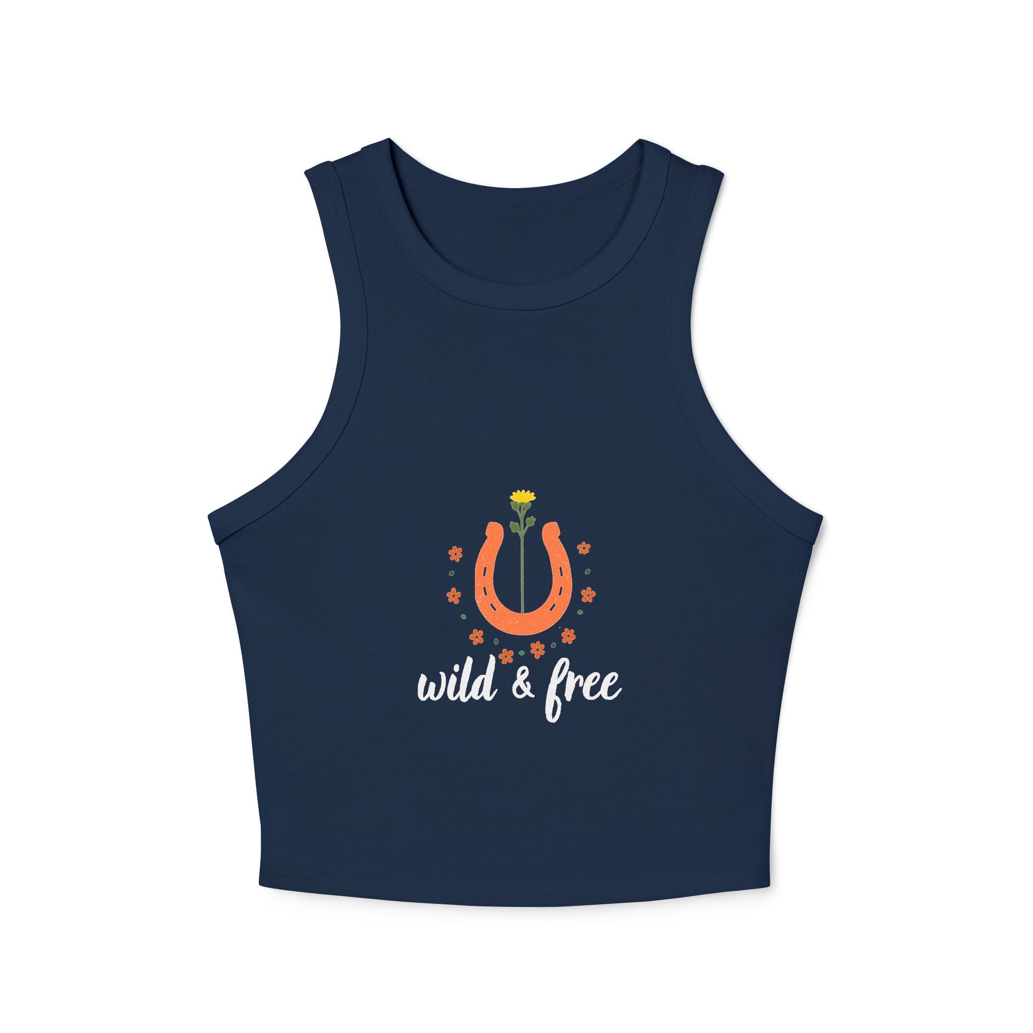 Wild & Free Horseshoe Floral Racer Tank