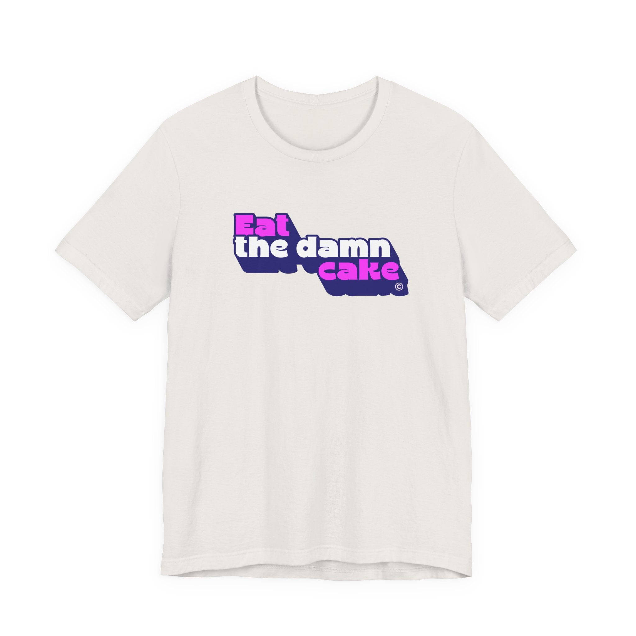 Eat The Damn Cake Shirt (Retro) Funny Foodie Tee for Women, Anti Diet Gift, Self Love T-Shirt, Sassy Statement Tee