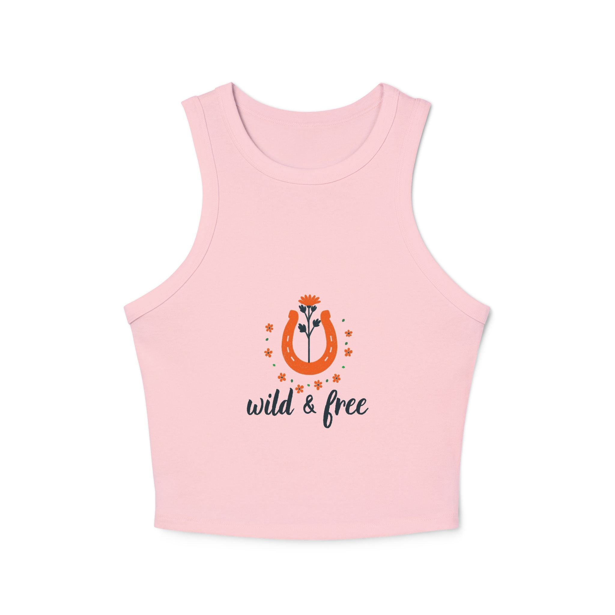 Wild & Free Horseshoe Floral Racer Tank