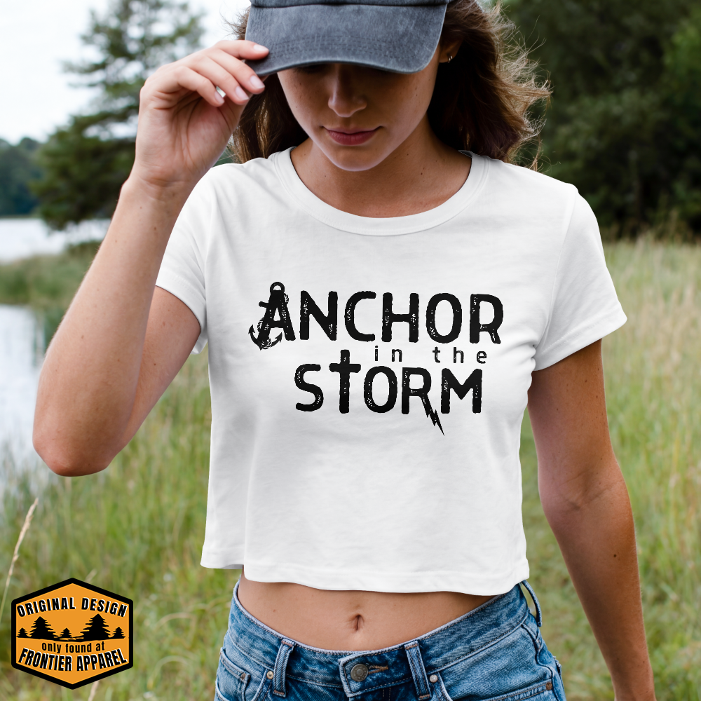 Anchor in the Storm Crop Top Tee