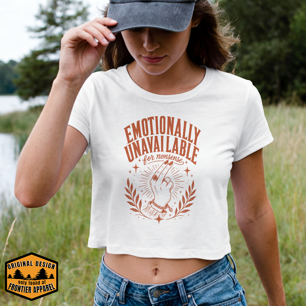 Emotionally Unavailable Crop Top Tee