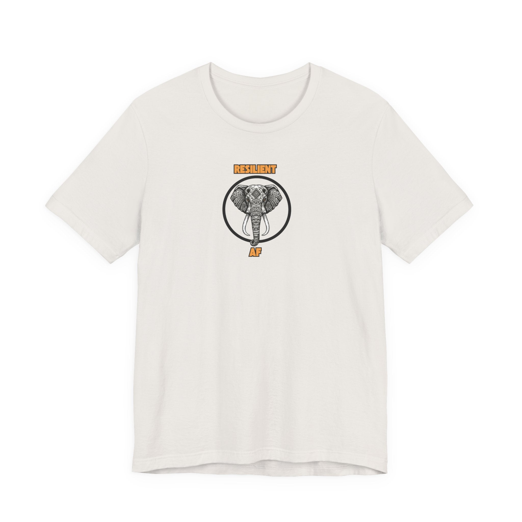 Resilient AF Shirt, Elephant Graphic Tee Women, Resilience Gift for Her, Strong Woman T-Shirt, Empowerment Tee