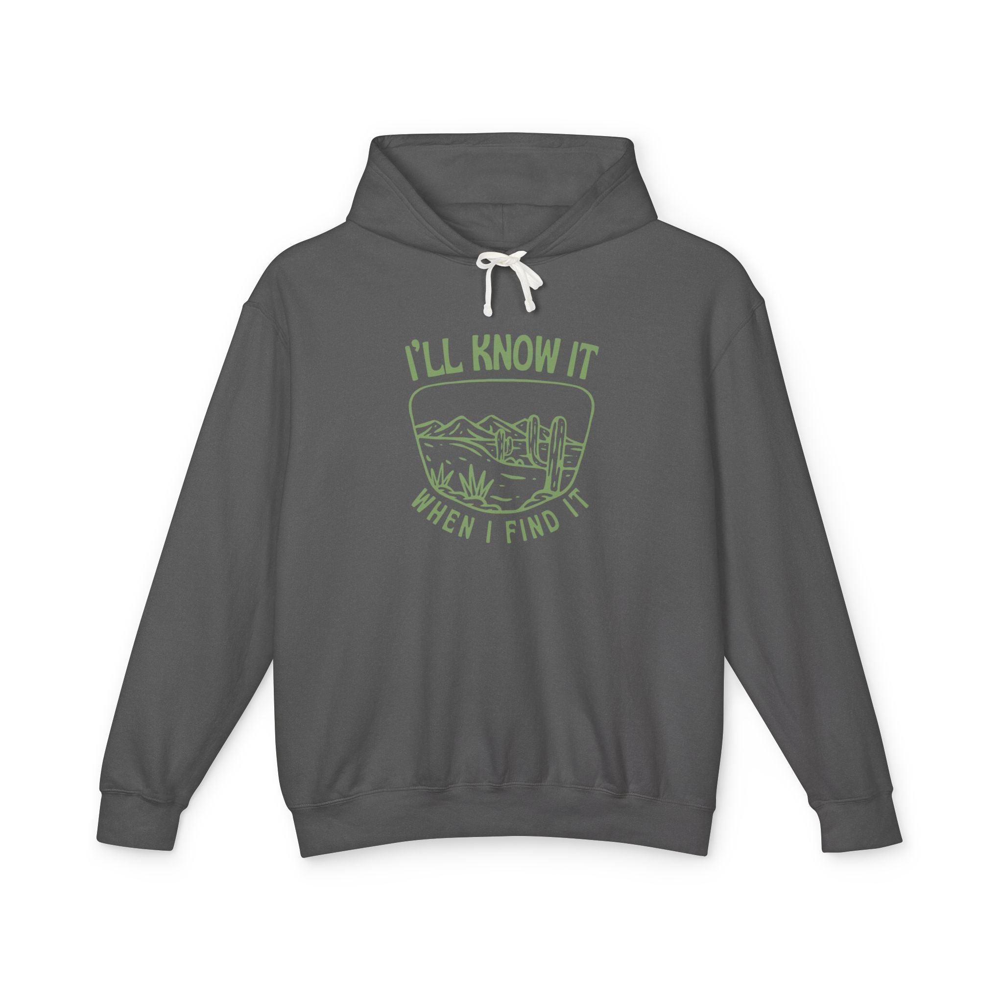 I'll Know It When I Find It Hooded Sweatshirt, Desert Landscape Graphic Hoodie Women, Wanderlust Gift, Boho Western sweatshirt