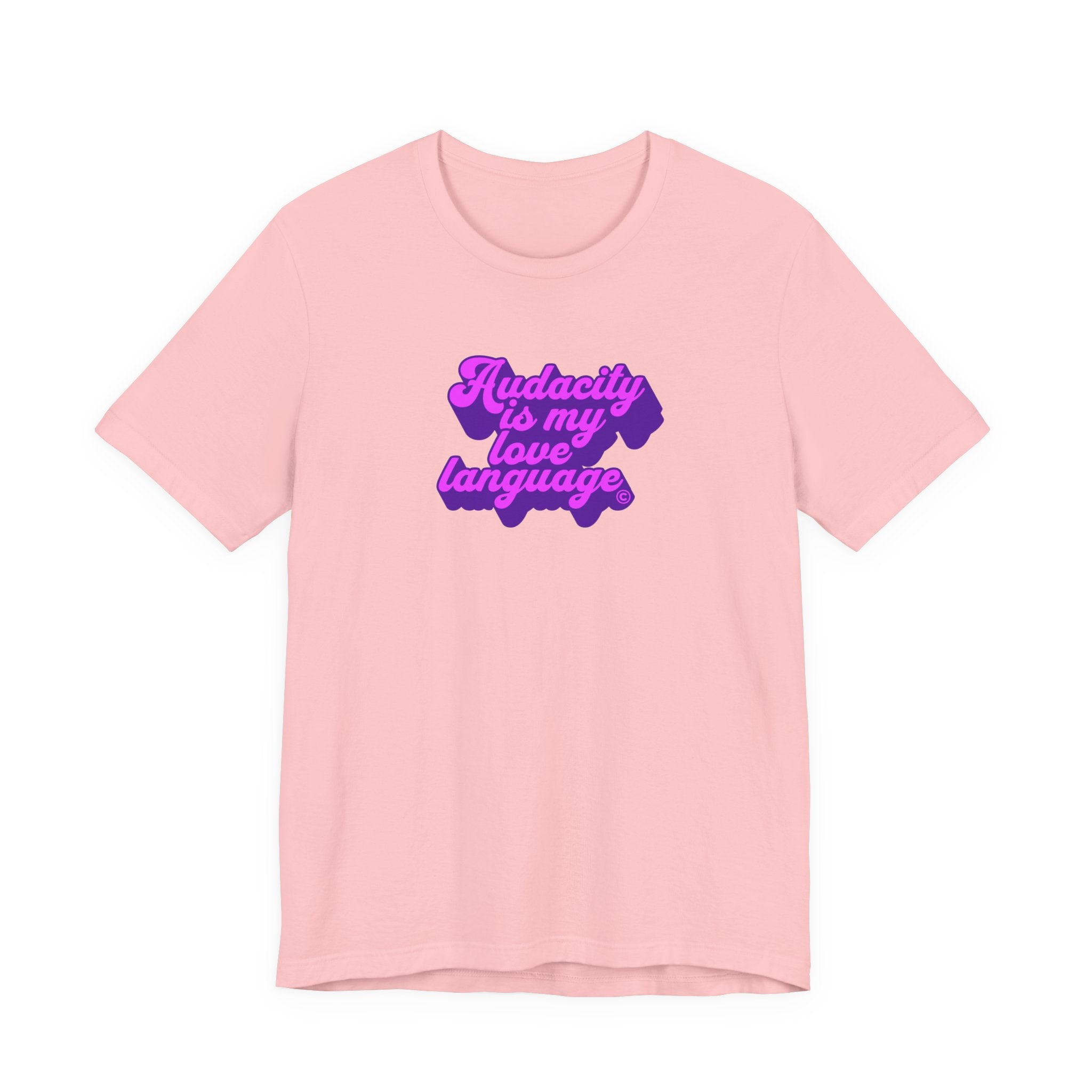 Audacity Is My Love Language Shirt, Retro Funny Tee Women, Bold Sassy Gift, Confident T-Shirt, Purple Statement Tee