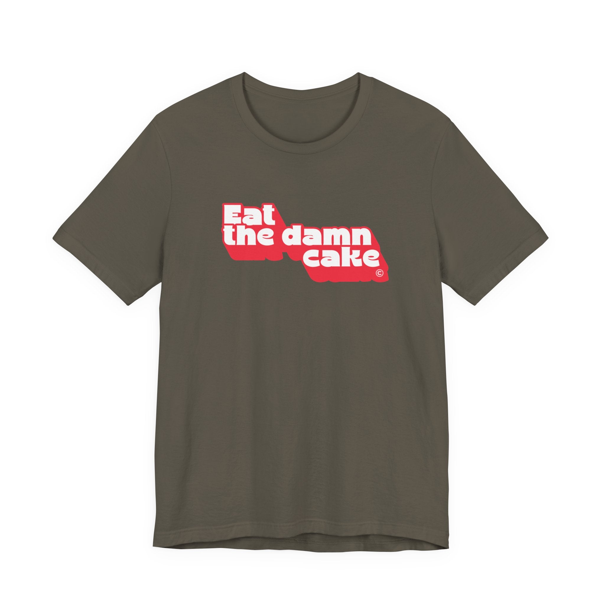 Eat The Damn Cake Shirt (Retro) Funny Foodie Tee for Women, Anti Diet Gift, Self Love T-Shirt, Sassy Statement Tee