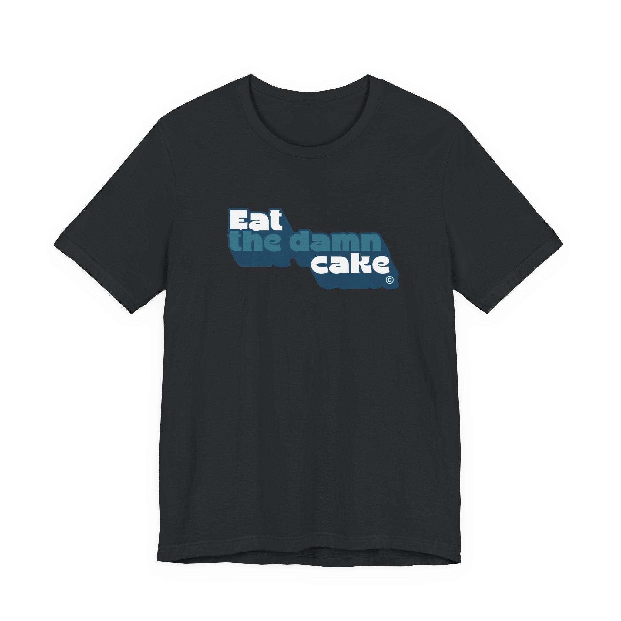 Eat The Damn Cake Shirt (Retro) Funny Foodie Tee for Women, Anti Diet Gift, Self Love T-Shirt, Sassy Statement Tee