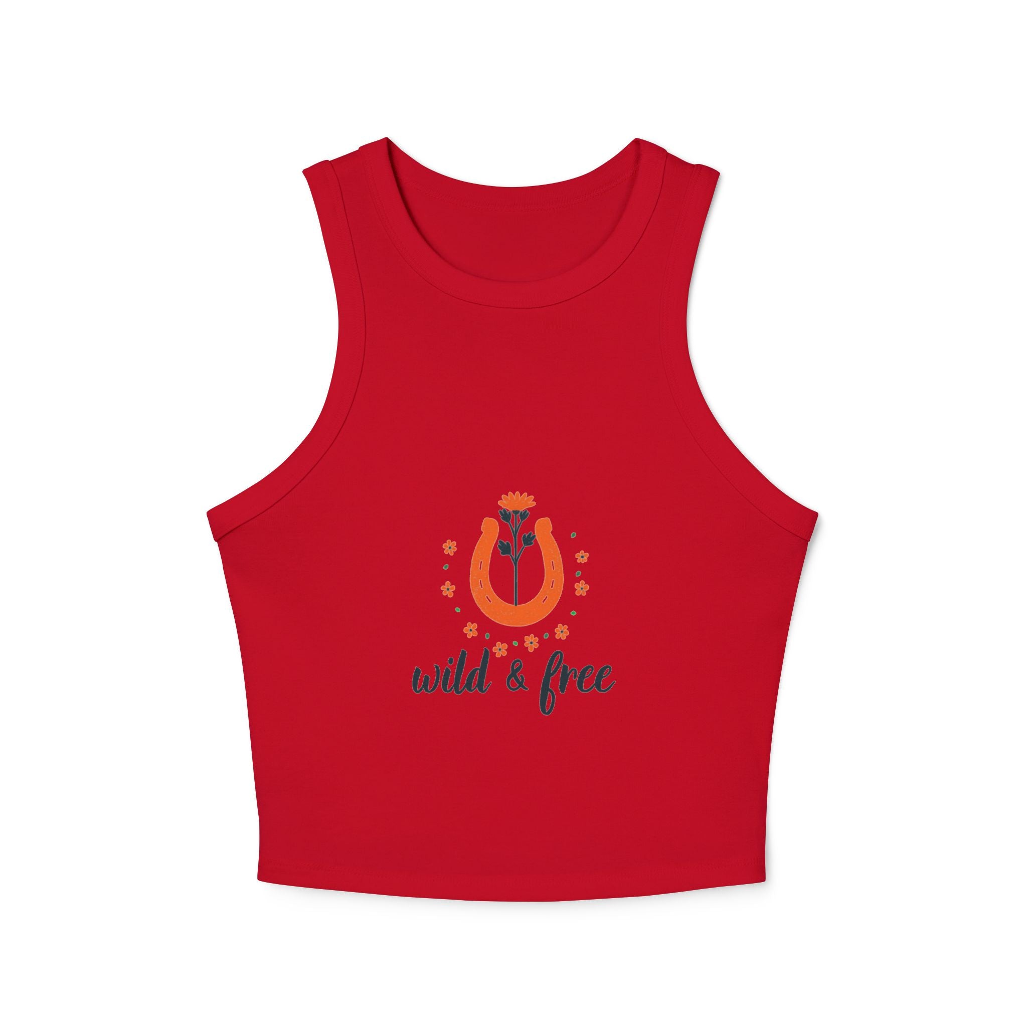 Wild & Free Horseshoe Floral Racer Tank