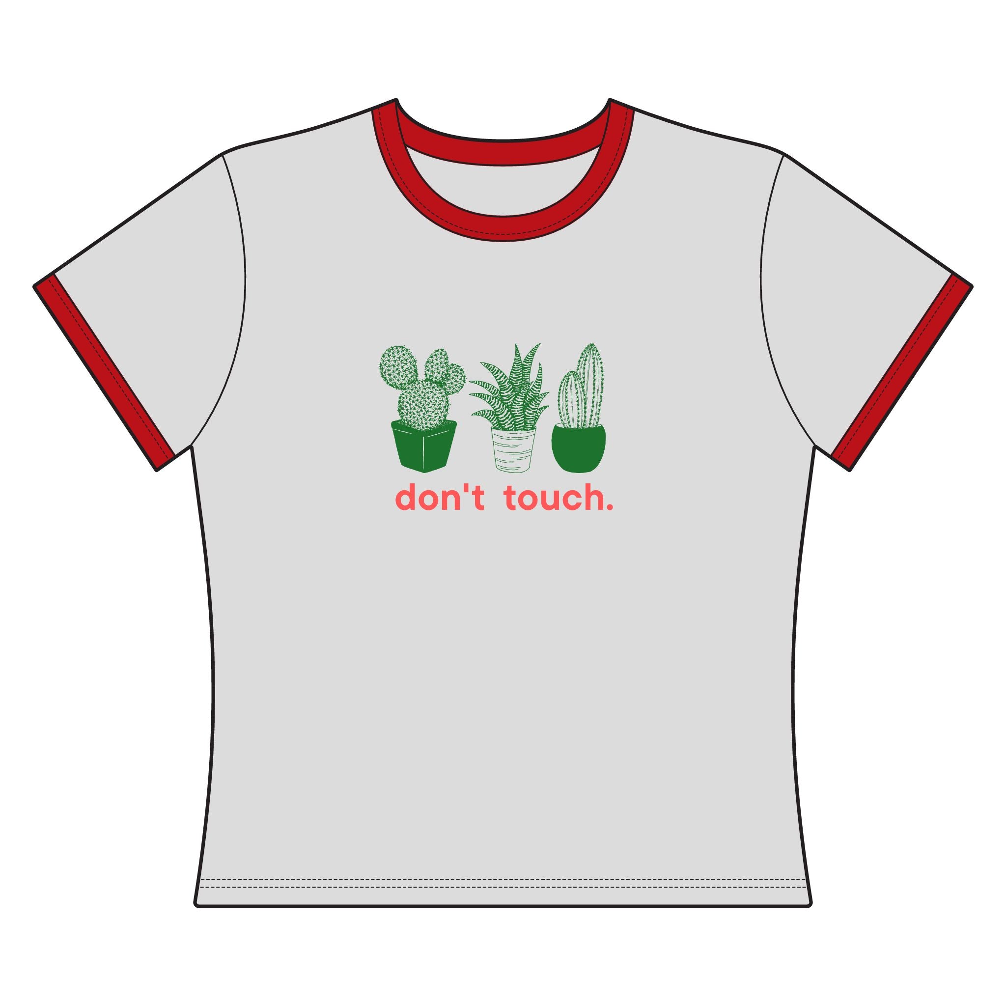 Don't Touch Cactus Trio T-Shirt