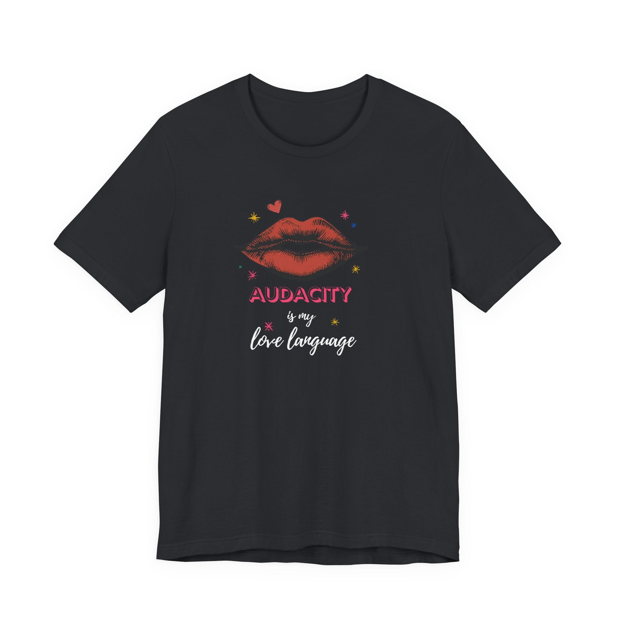 Audacity Is My Love Language Shirt, Kiss Lips Graphic Tee for Women, Bold Sassy Gift, Funny Confident T-Shirt, Statement Tee