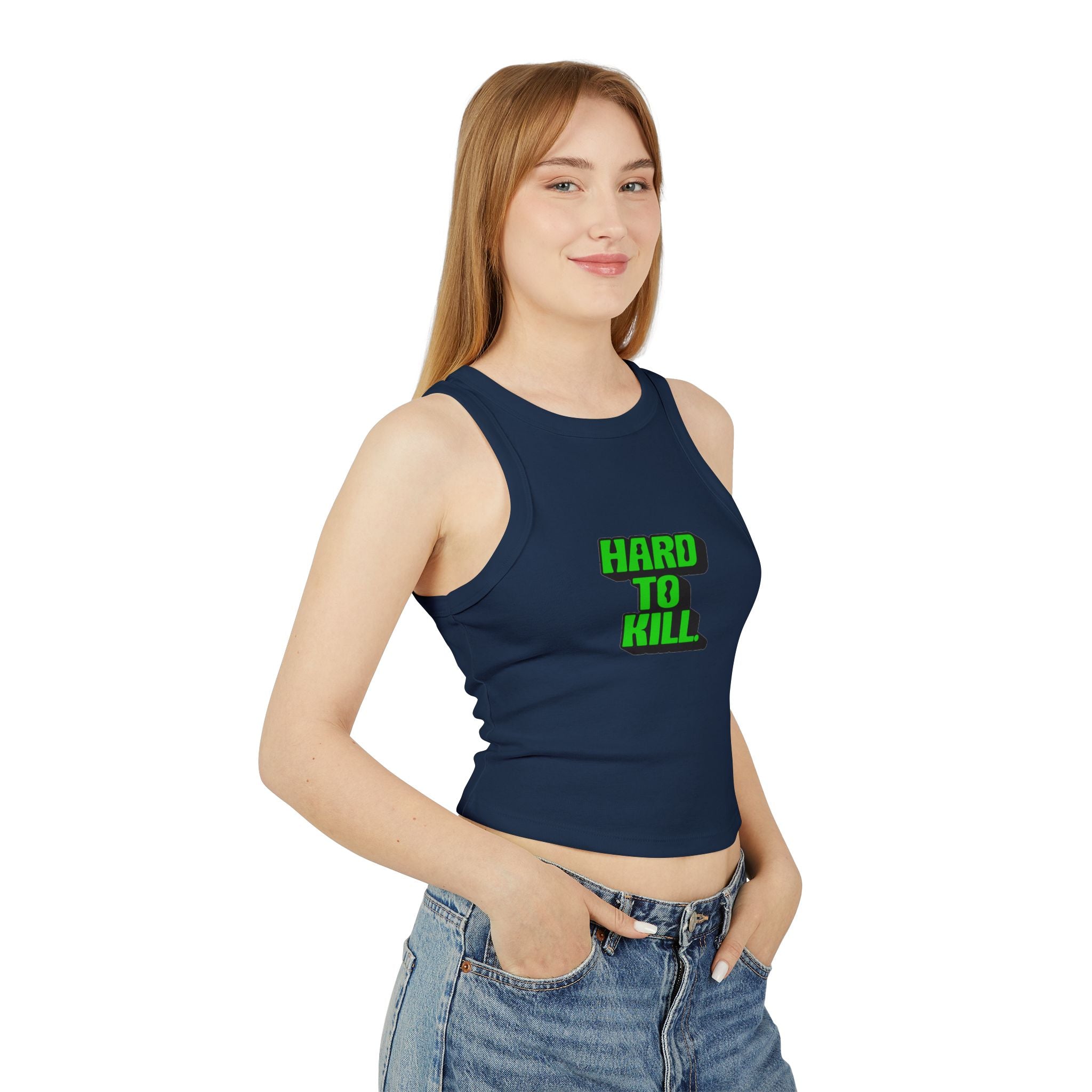Hard To Kill graphic Tank Top (Green on Black)