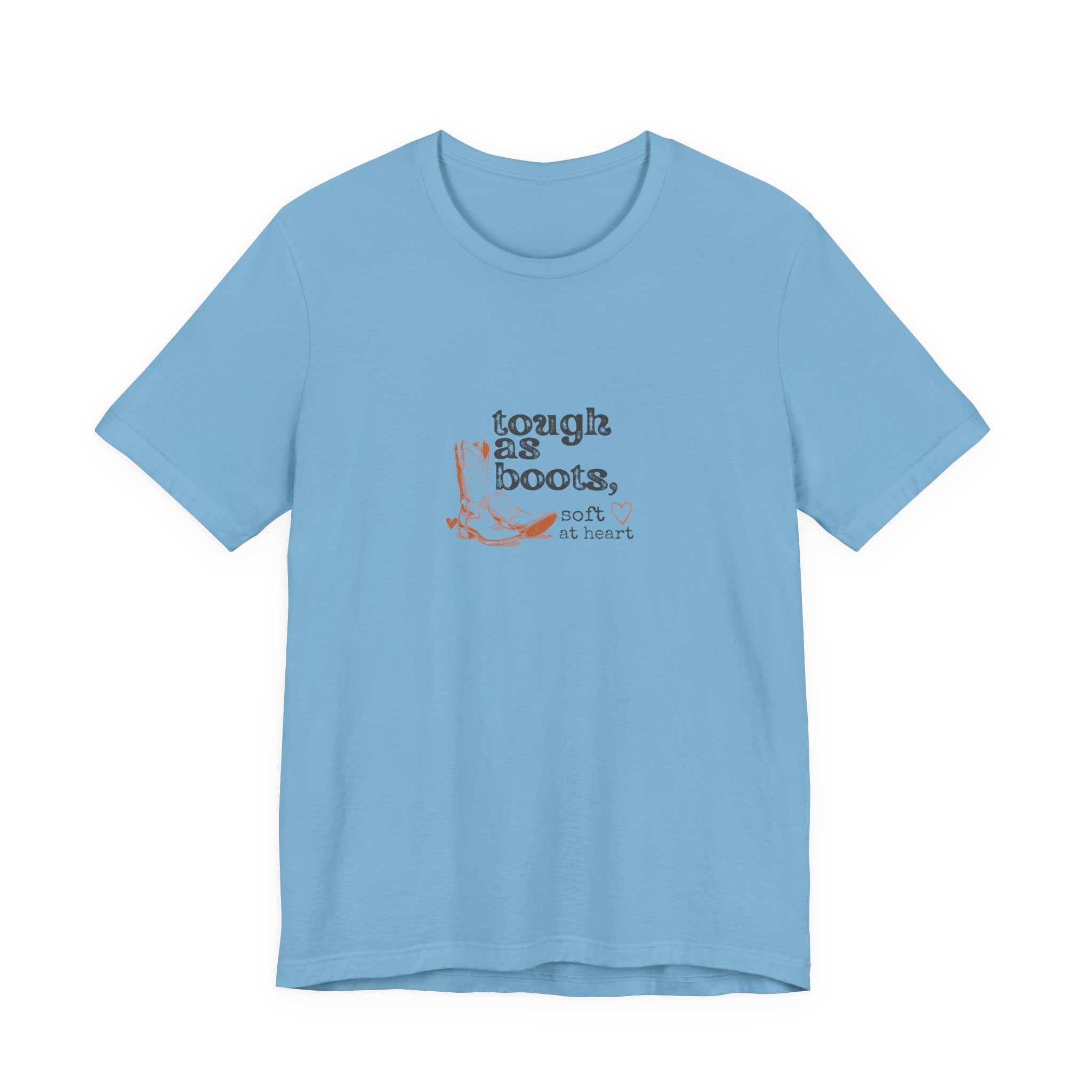 Tough As Boots Soft At Heart Shirt, Western Boots Graphic Tee, Country Gift for Her, Cowgirl T-Shirt, Statement Tee