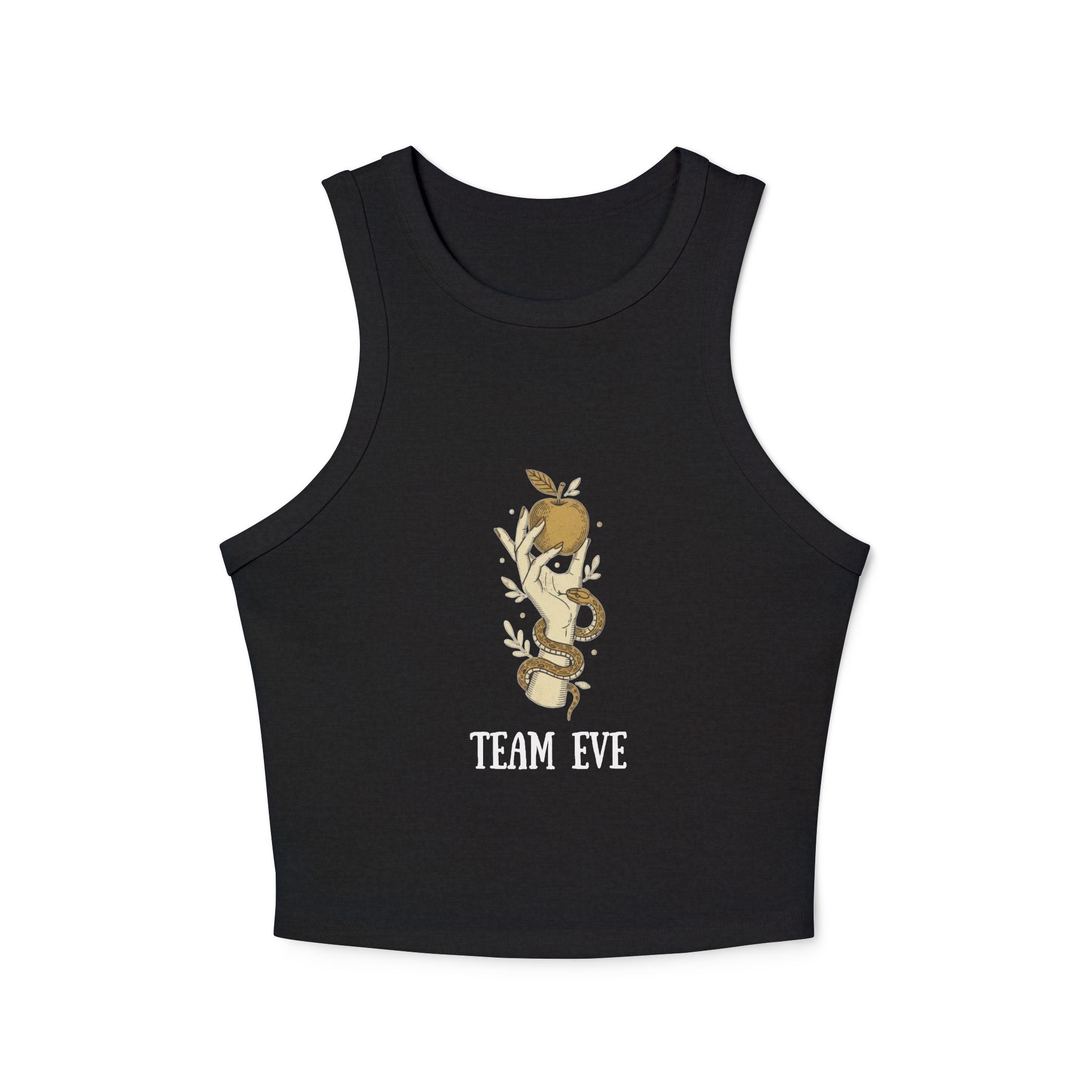 Team Eve snake and apple illustration Tank Top | Botanical serpent graphic