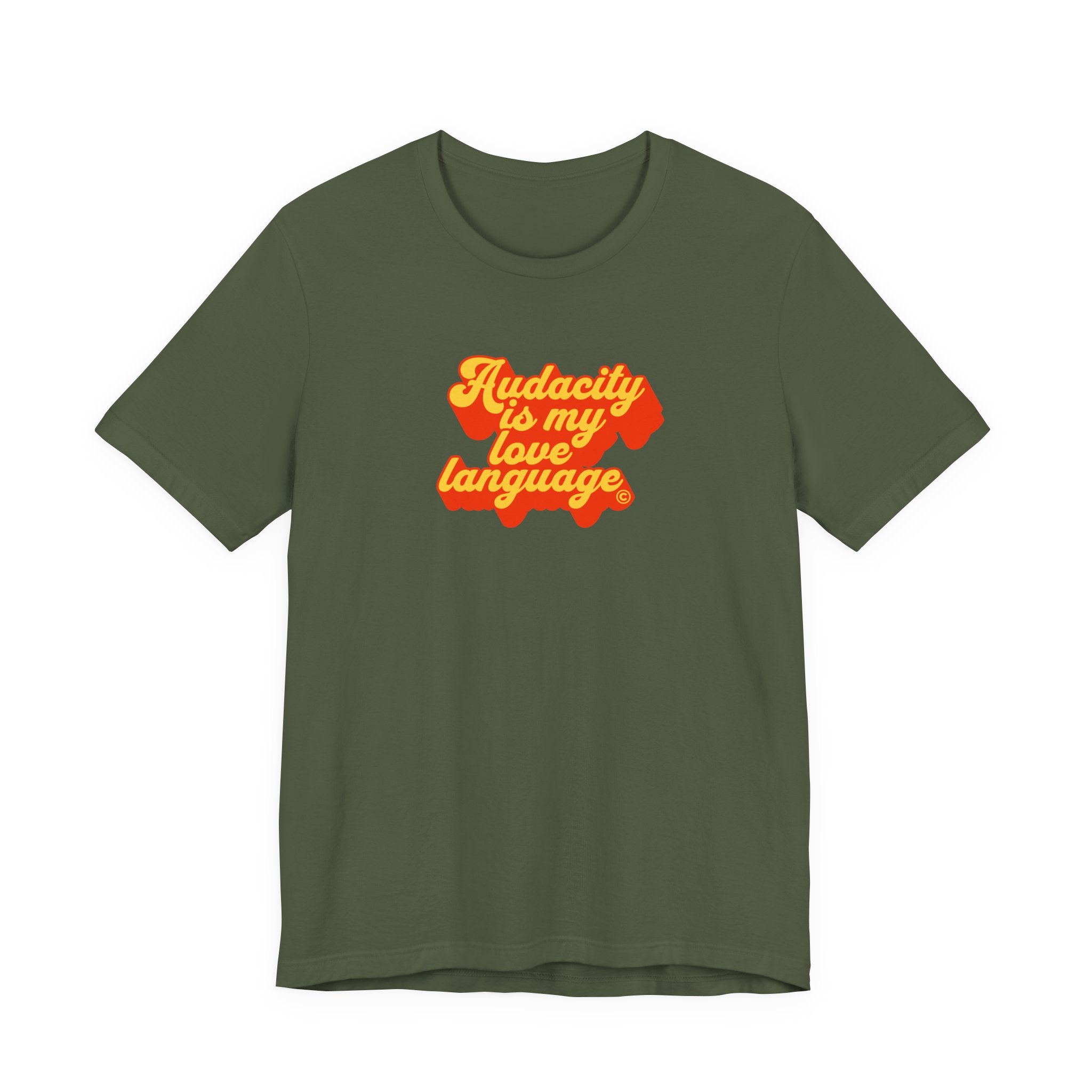 Audacity Is My Love Language Shirt, Retro Funny Tee Women, Bold Sassy Gift, Confident T-Shirt, Purple Statement Tee