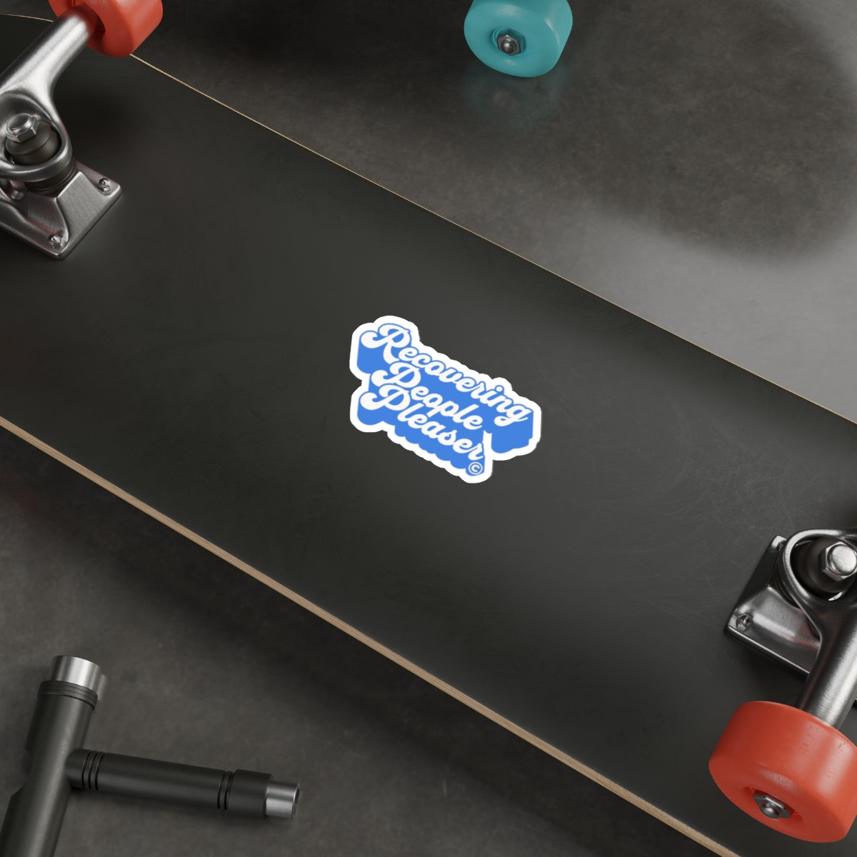 Recovering People Pleaser Die-Cut Sticker (Blue/White)